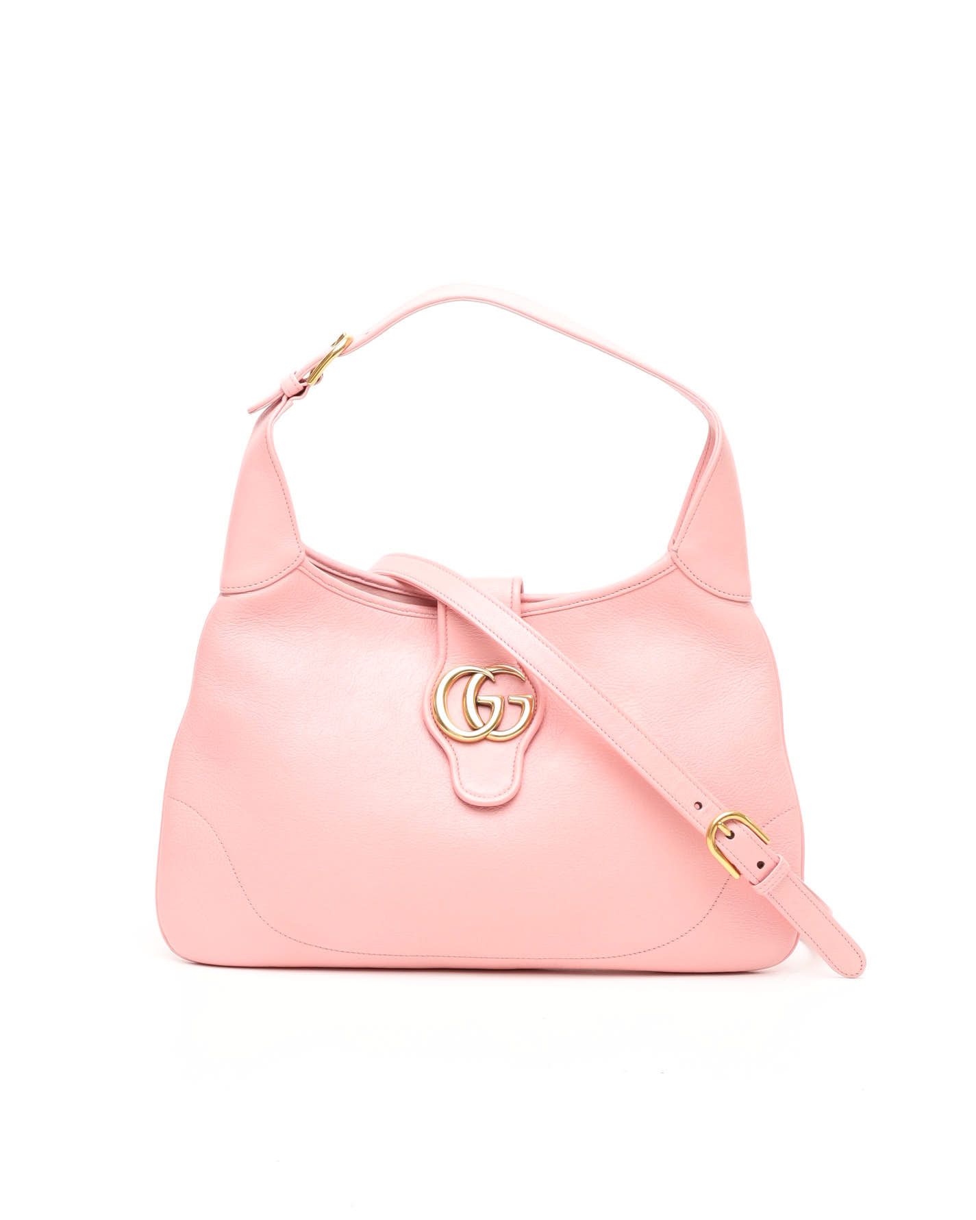 Gucci Aphrodite Pink Raffia Medium Shoulder Handbag With Suede Leather Top Handle In Pink