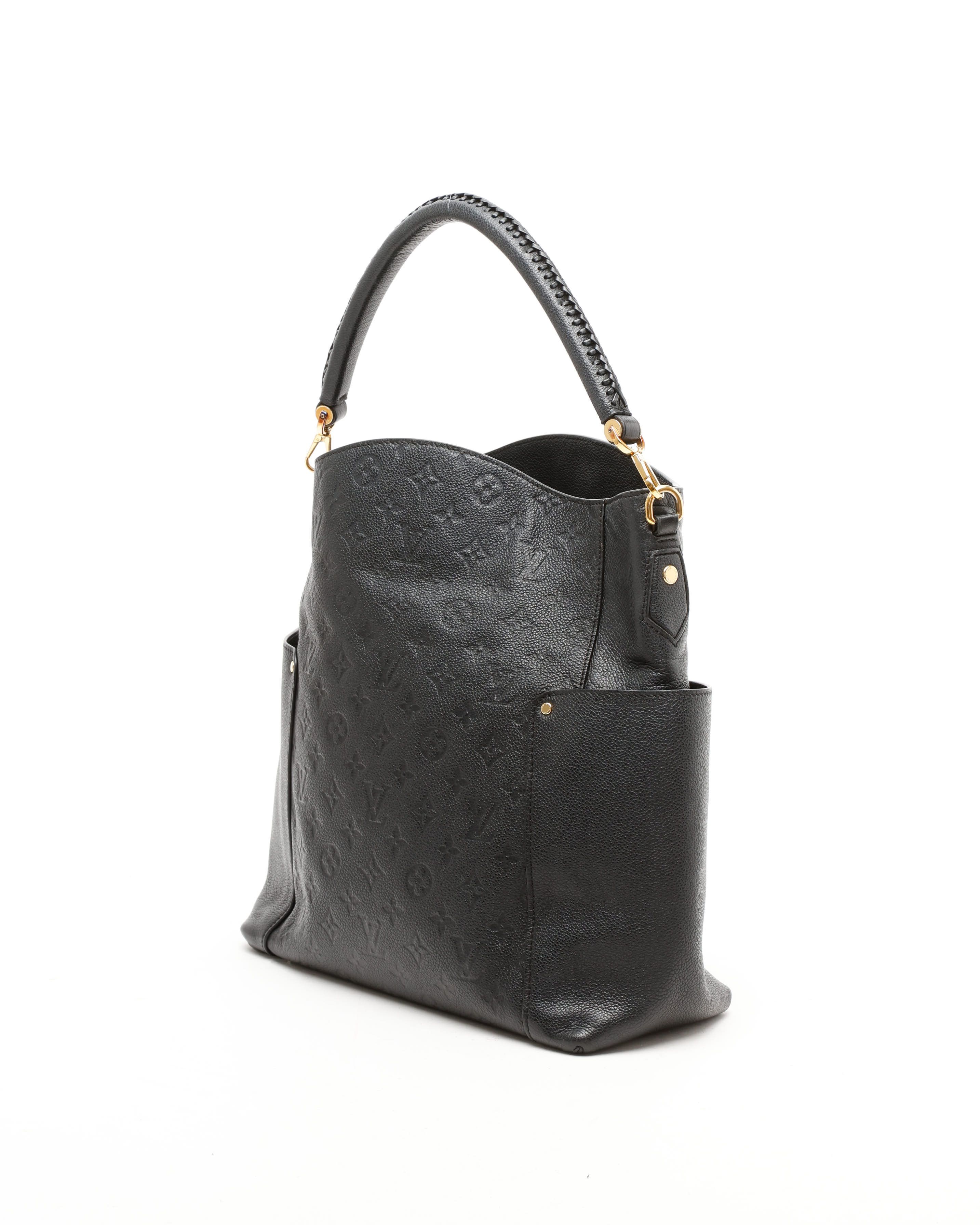 LOUIS VUITTON Pre-owned Monogram Empreinte Bagatelle Shoulder Bag In Black