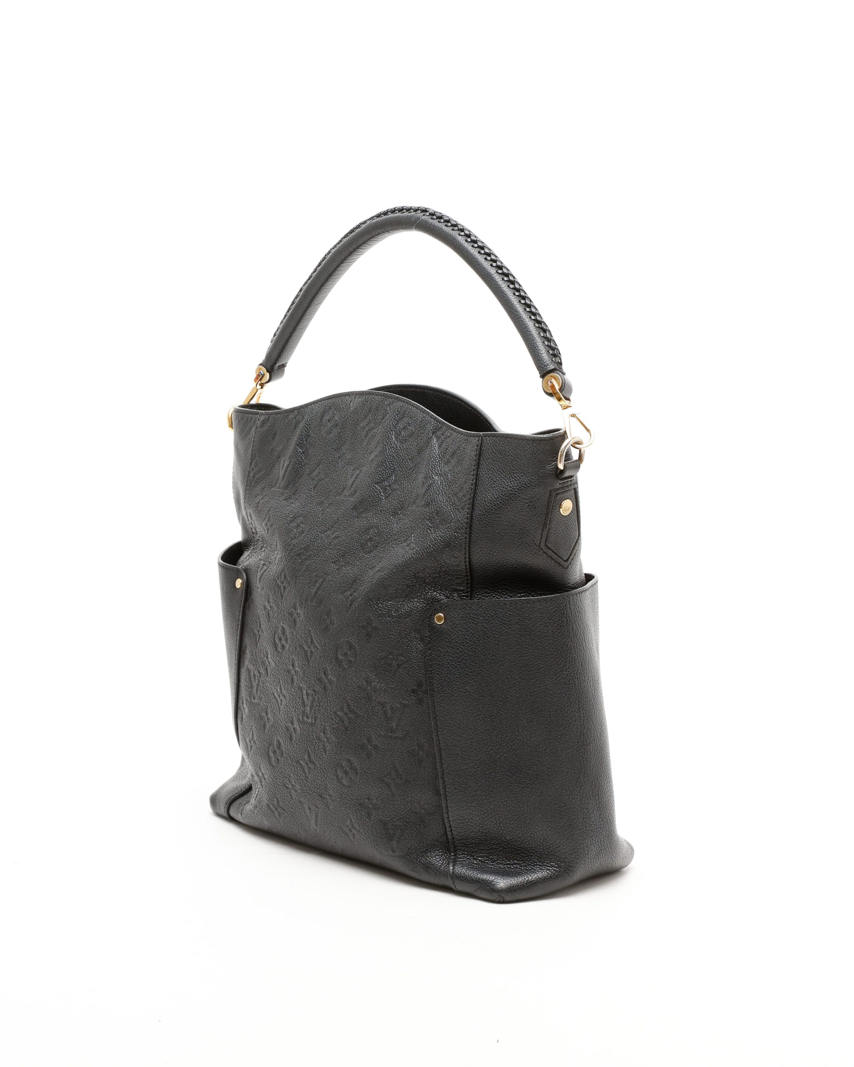 LOUIS VUITTON Pre-owned Monogram Empreinte Bagatelle Shoulder Bag In Black