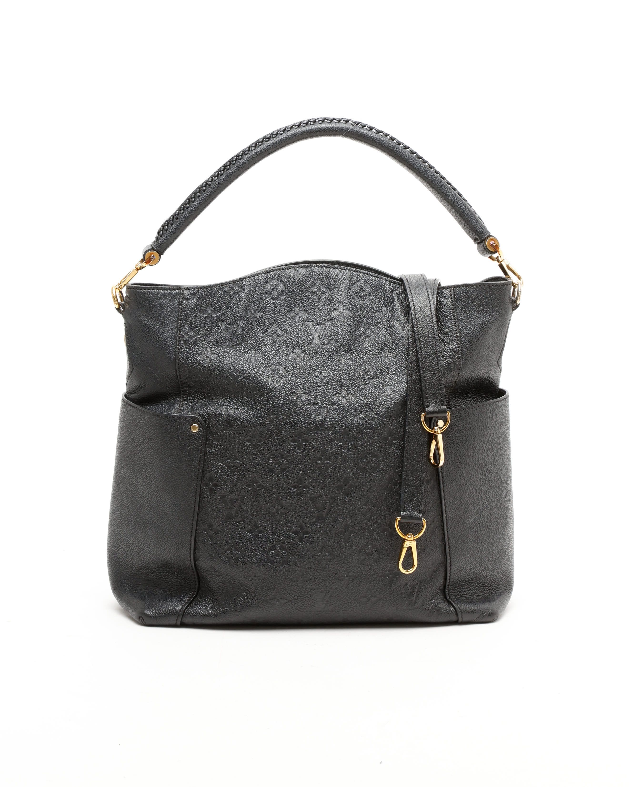 LOUIS VUITTON Pre-owned Monogram Empreinte Bagatelle Shoulder Bag In Black