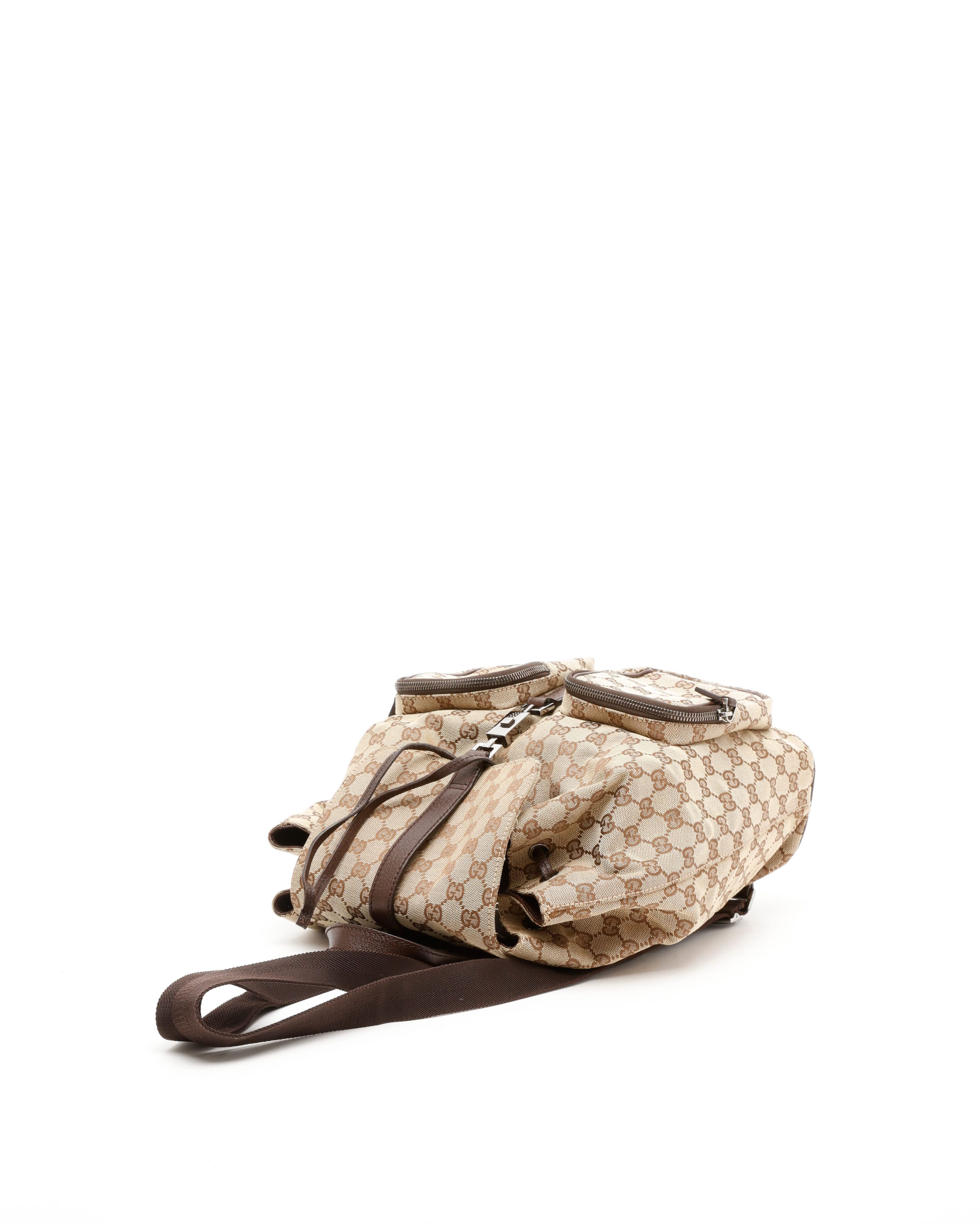Gucci Gg Jackie Backpack In Brown