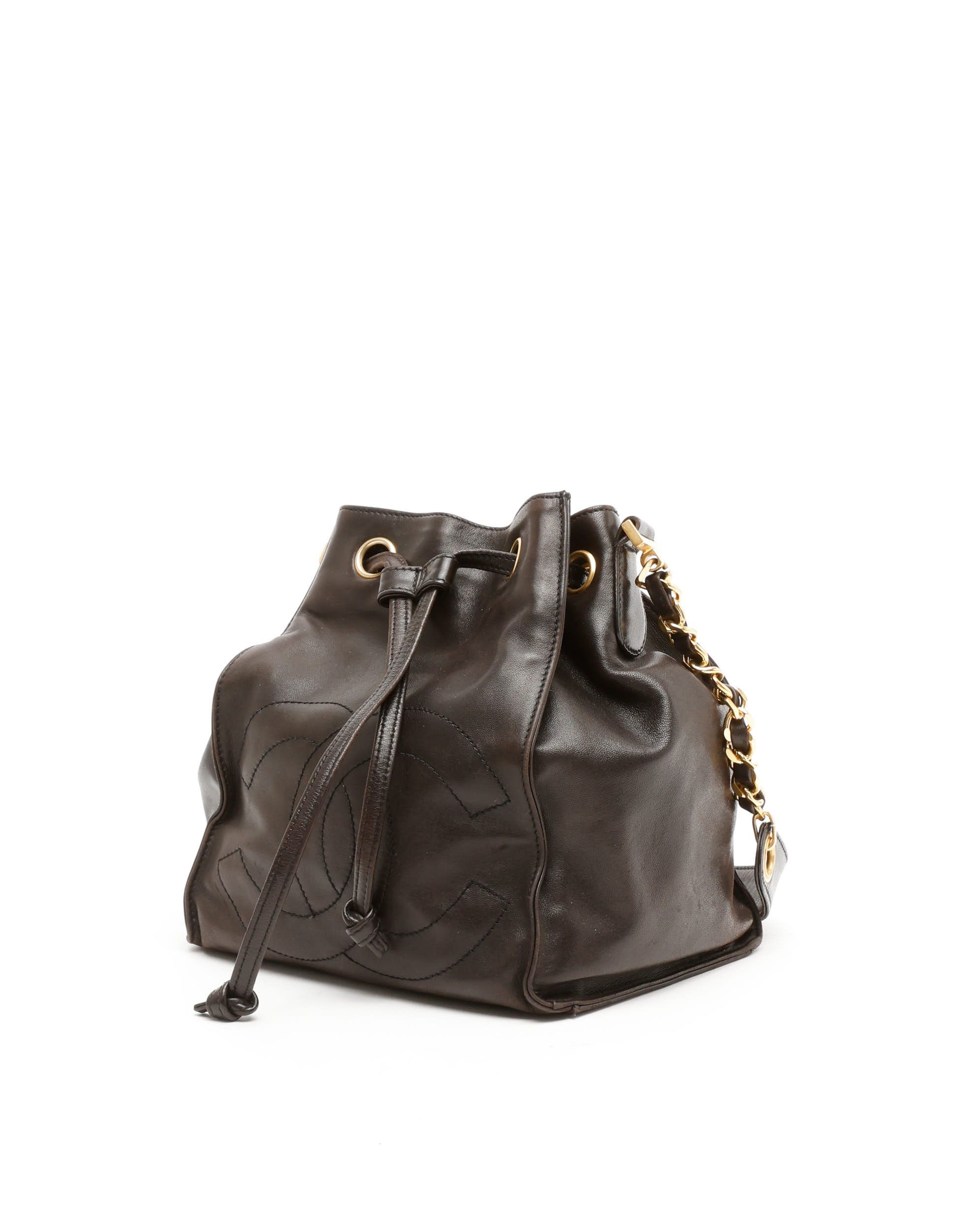 CHANEL Pre-owned Cc Bucket Bag In Brown