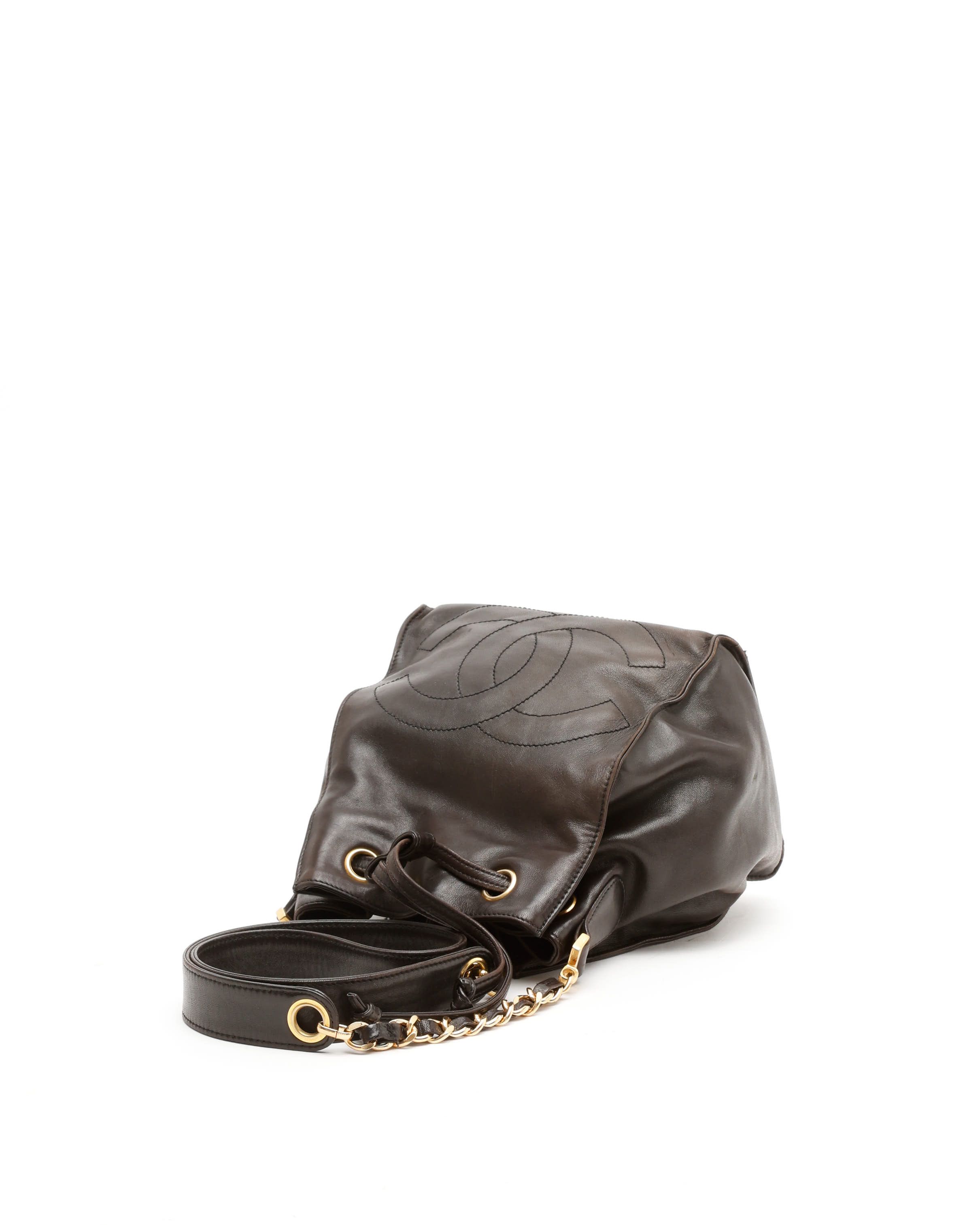 CHANEL Pre-owned Cc Bucket Bag In Brown
