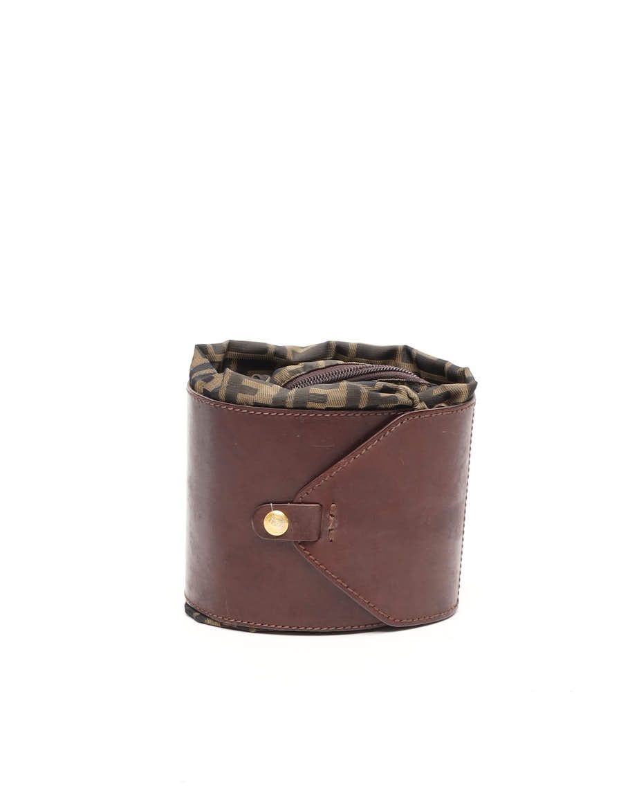 Fendi Zucca Foldable Weekend Bag In Brown