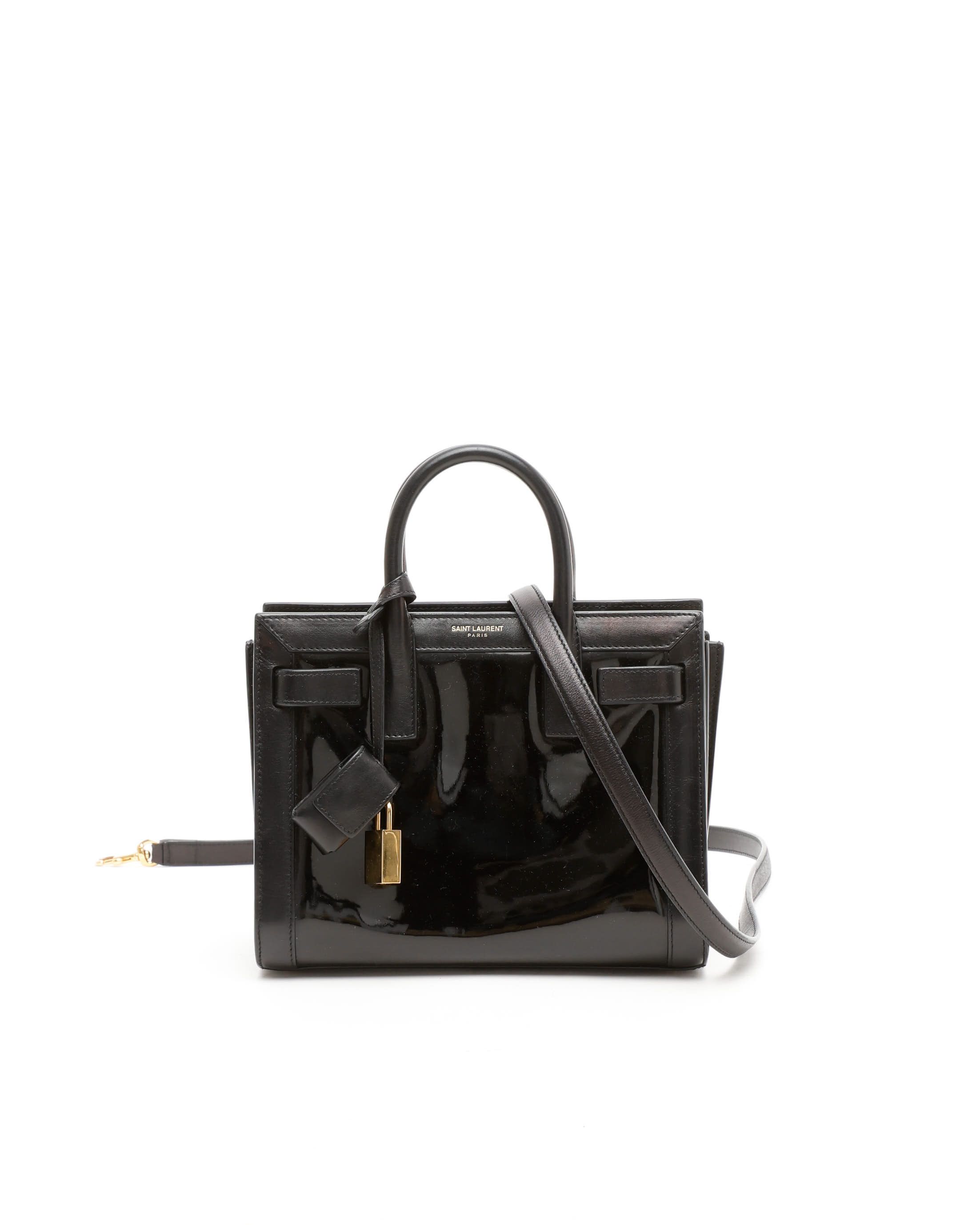 Saint Laurent Patent Sac De Jour Nano Bag