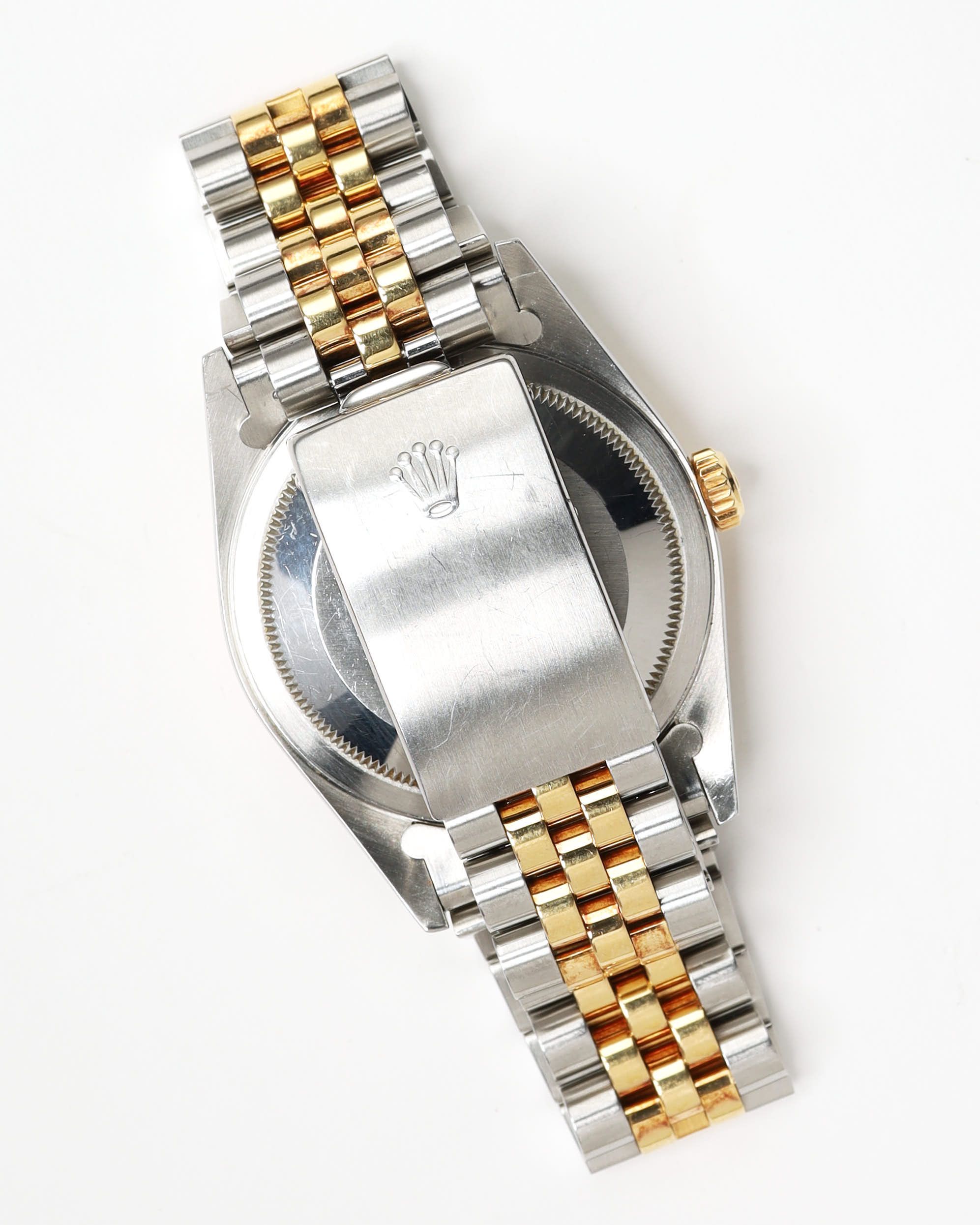 Rolex Datejust 36mm Ref 16233 Rare Pyramid Dial Full Set 1989 Watch In Sand