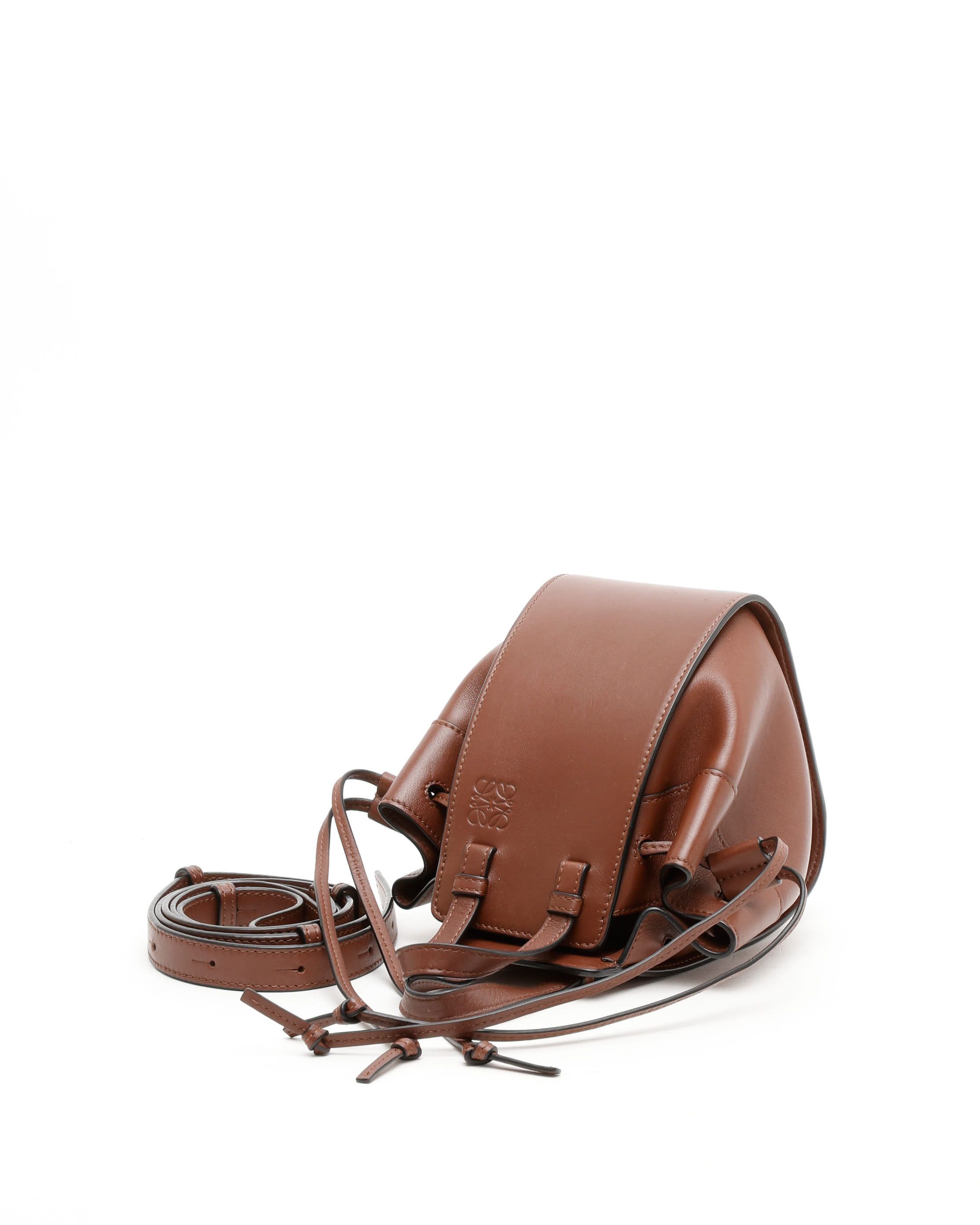 Loewe Mini Hammock Bag In Brown