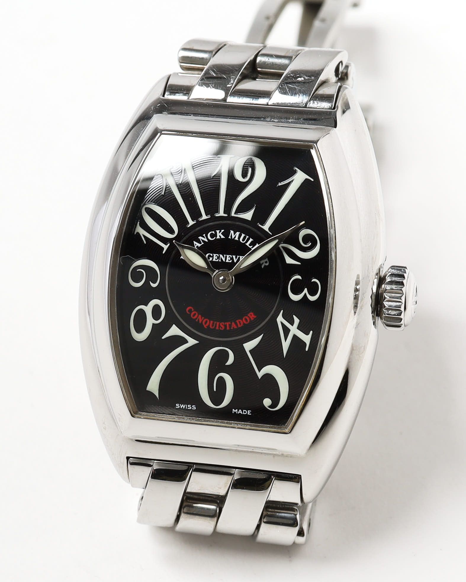 Franck Muller Conquistador 28mm Ref 8005lqz Full Set Watch In Black