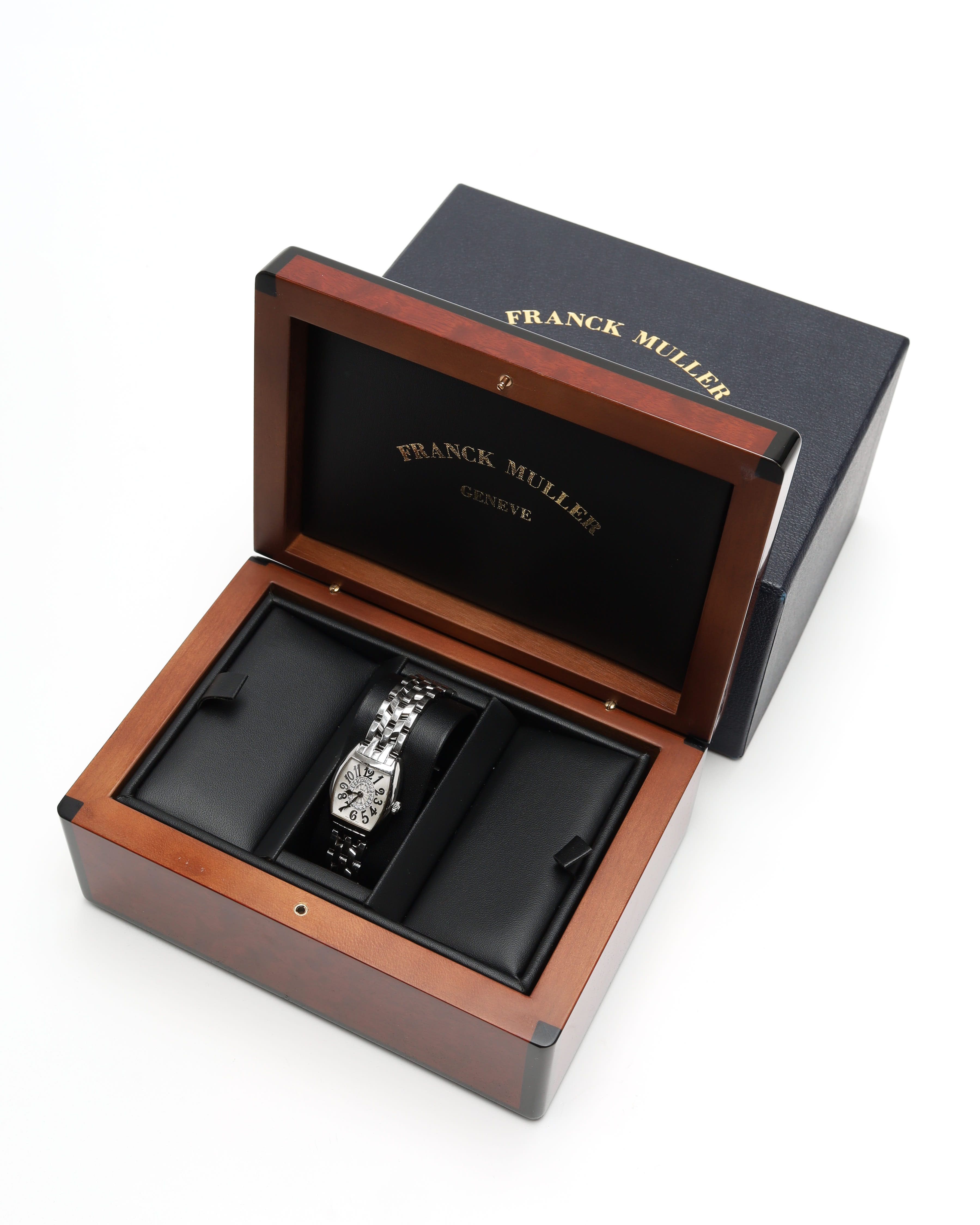 Franck Muller Tonneau Curvex 22mm Ref 2252qz Full Set Watch In Metallic