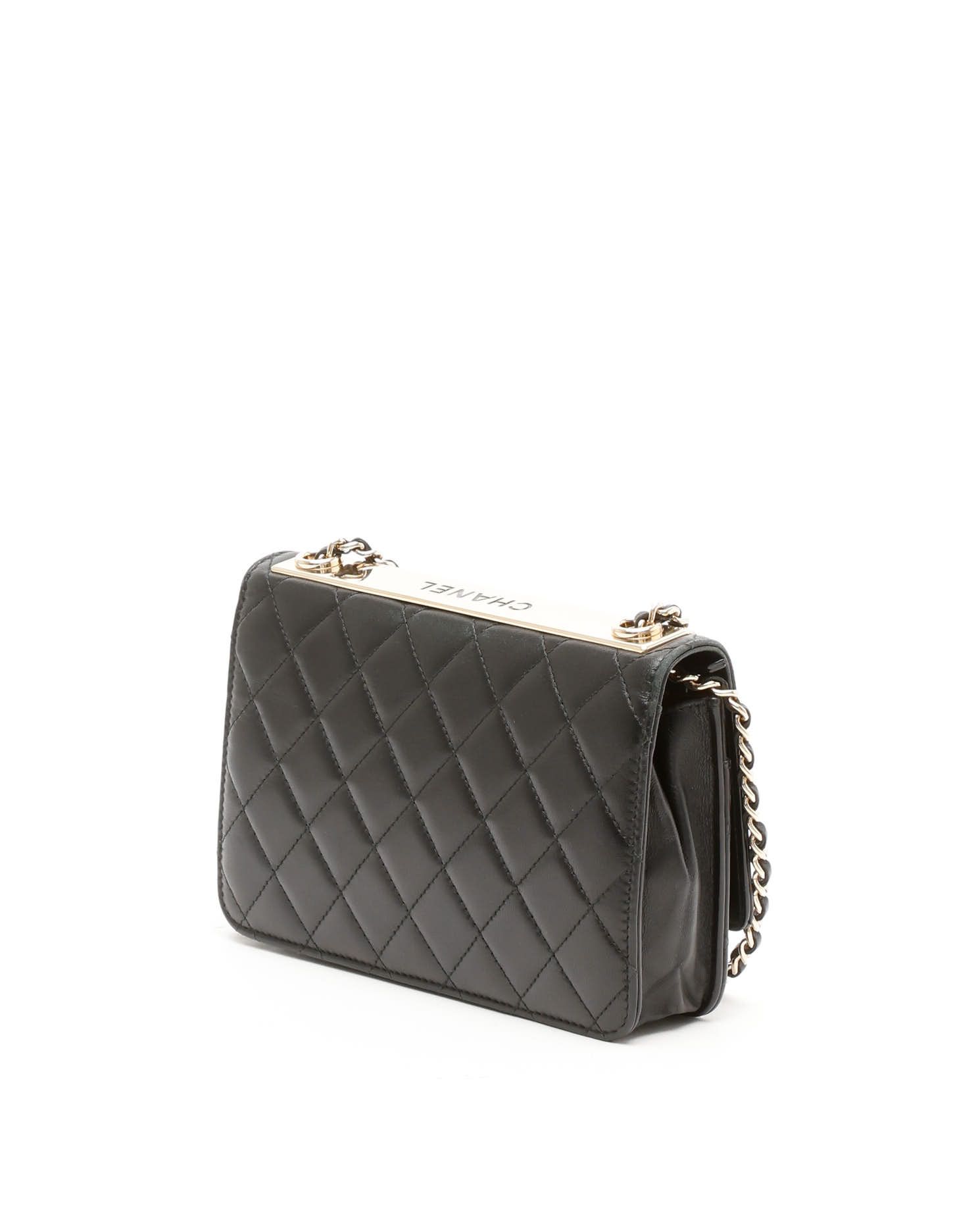 Pre-owned Chanel Trendy Wallet On Chain Bag In Black