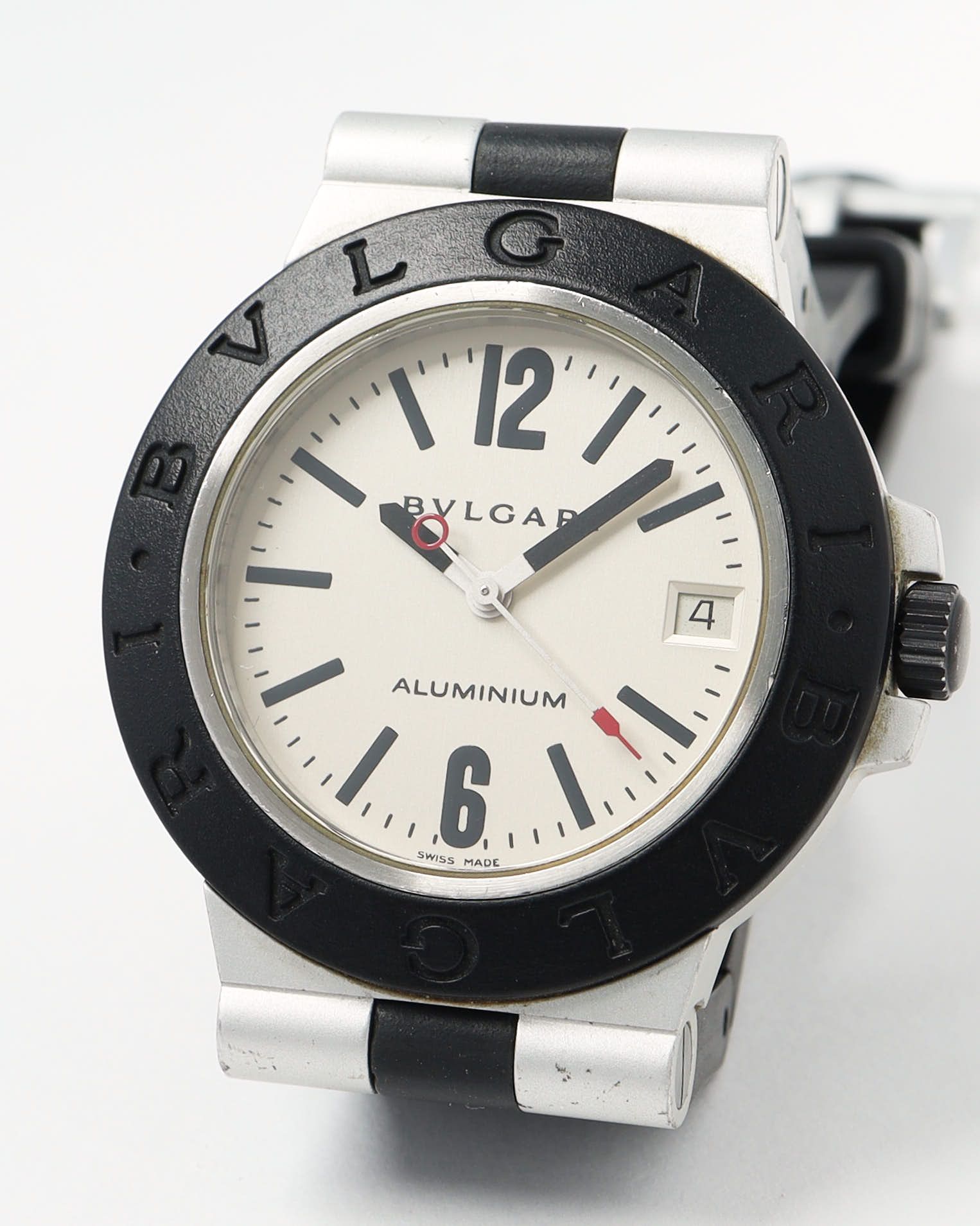 Bvlgari Diagono Aluminium 38mm Ref Al38ta Watch In White