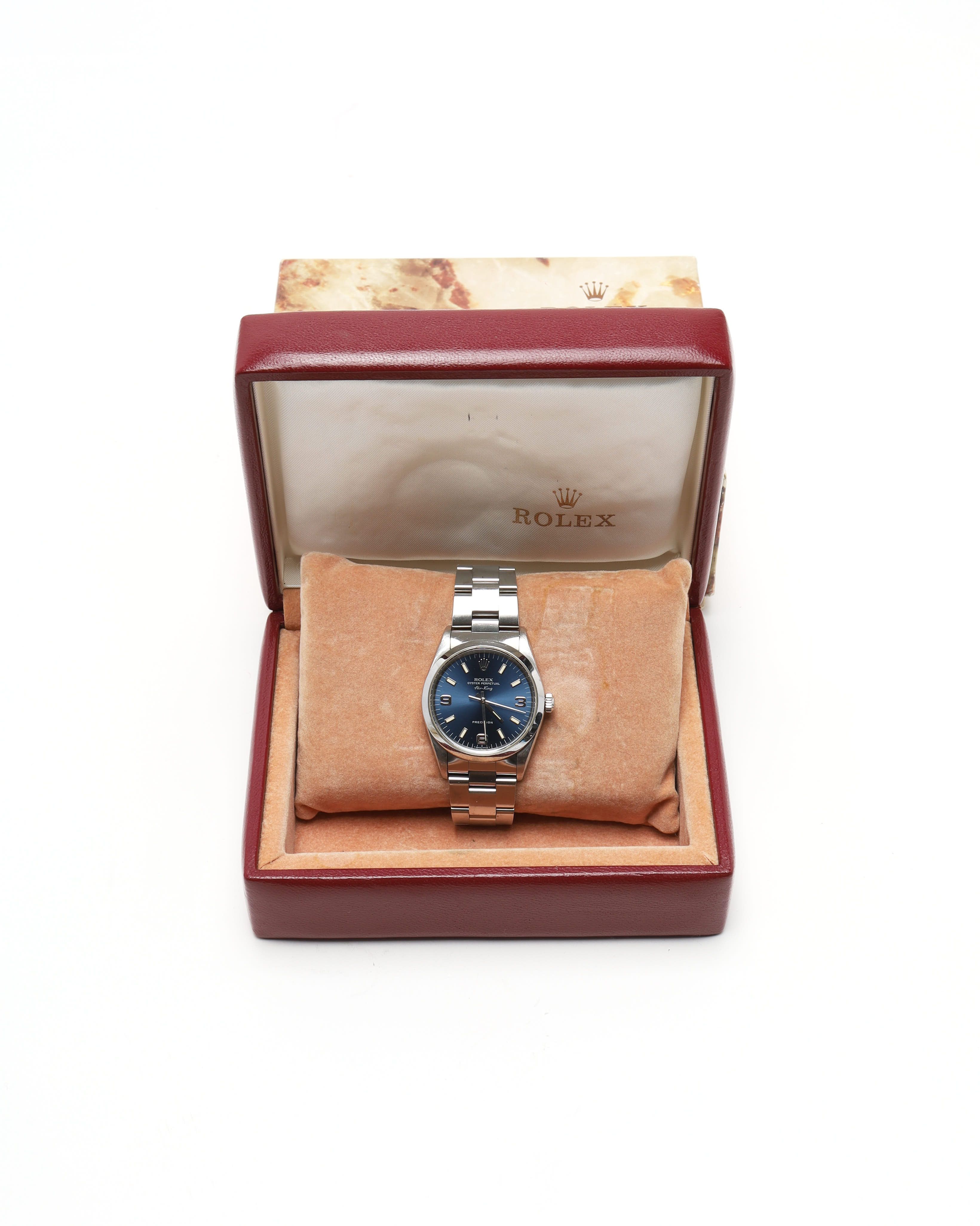 Rolex Air-king 34mm Ref 14000 1997 Watch In Metallic