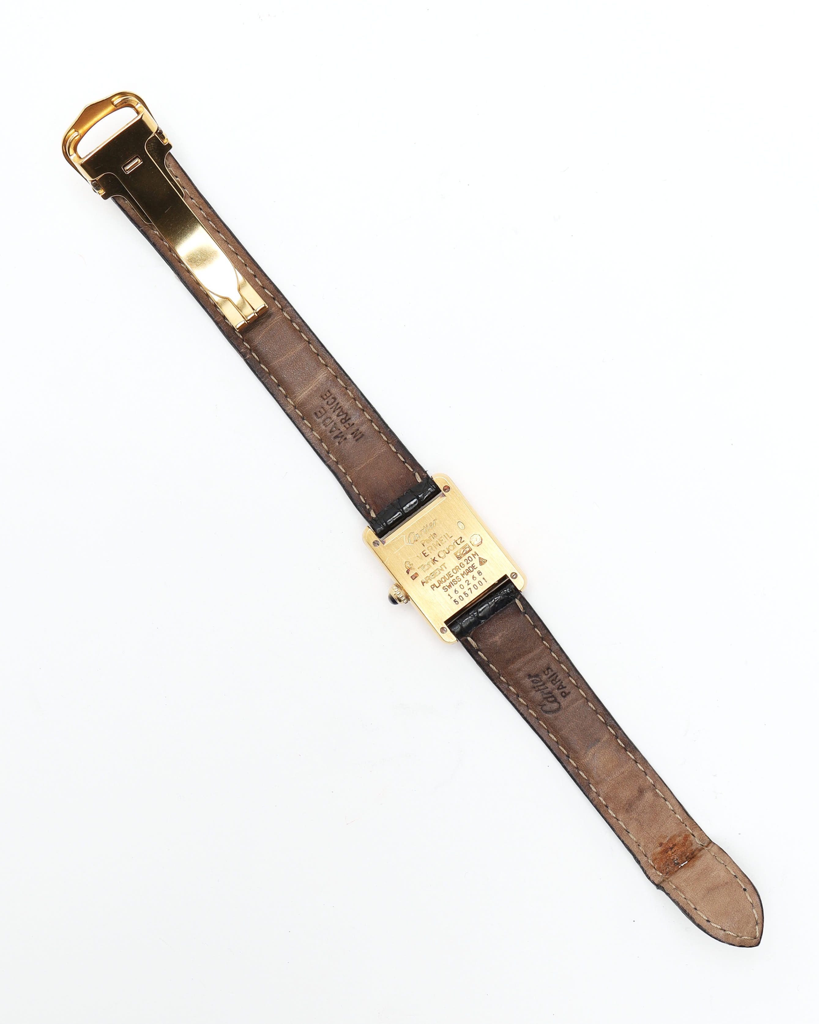 Cartier Tank Vermeil 20mm Ref 5057001 Watch In White