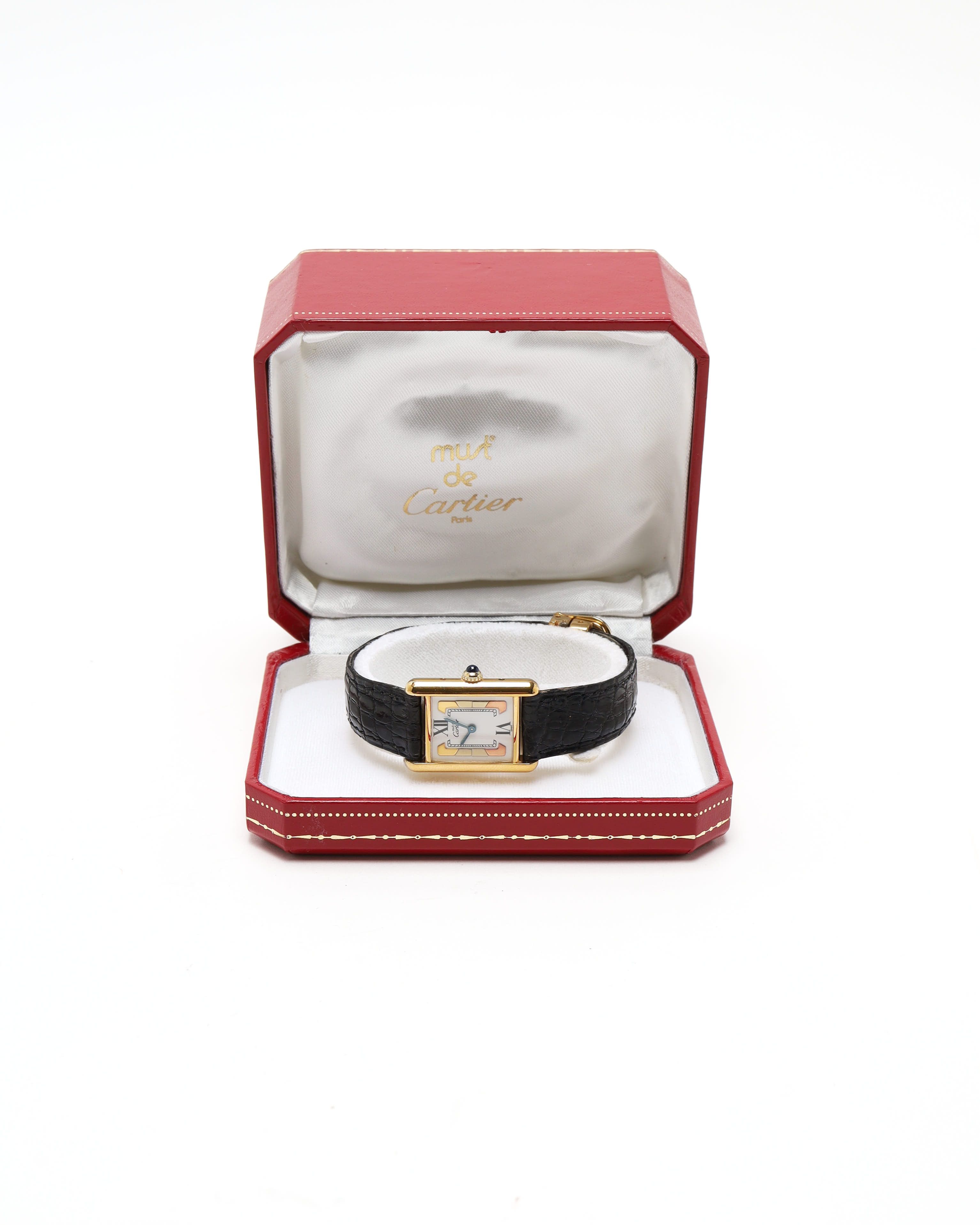 Cartier Tank Vermeil 20mm Ref 5057001 Watch In White