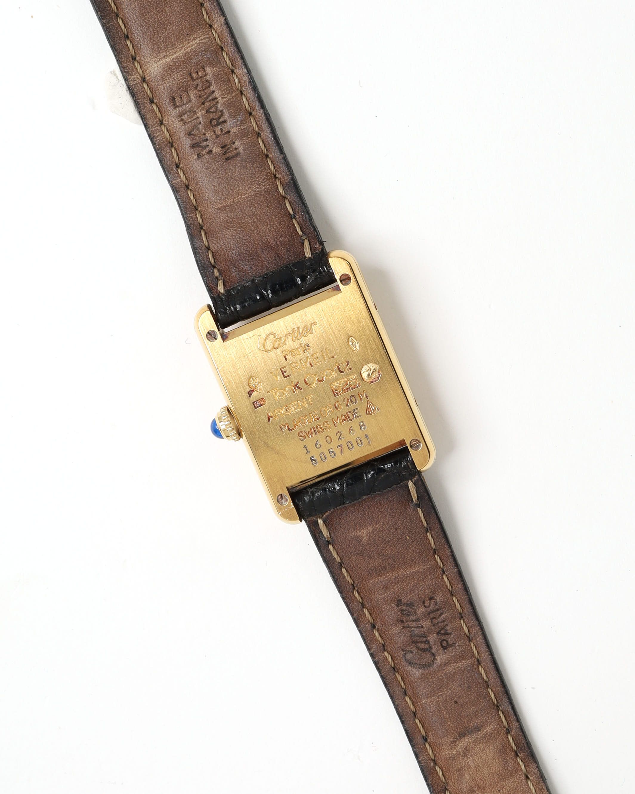 Cartier Tank Vermeil 20mm Ref 5057001 Watch In White