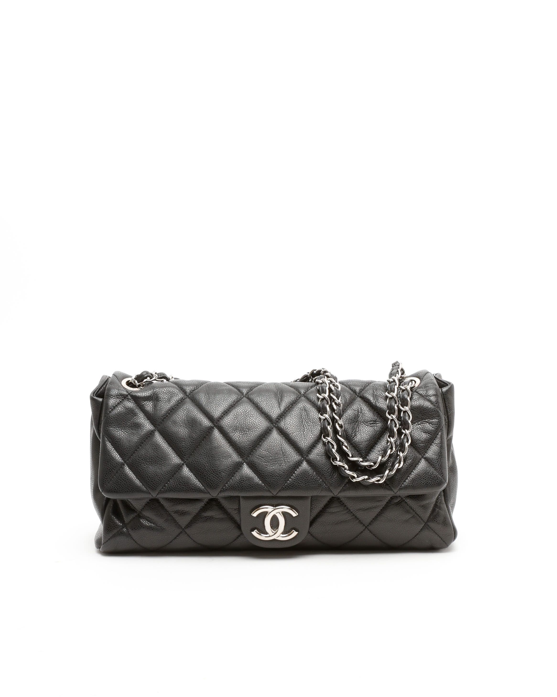 Click to view more detailed imagery on our partner's website Pre-owned Chanel Caviar Jumbo Easy Flap Bag In Black