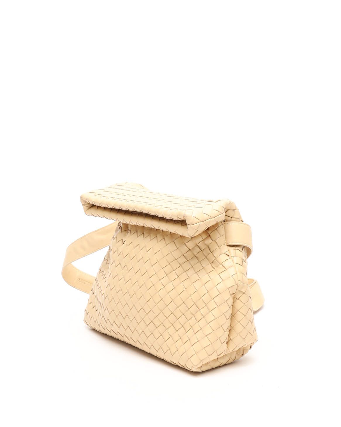 Bottega Veneta Intrecciato The Fold Bag In Neutral