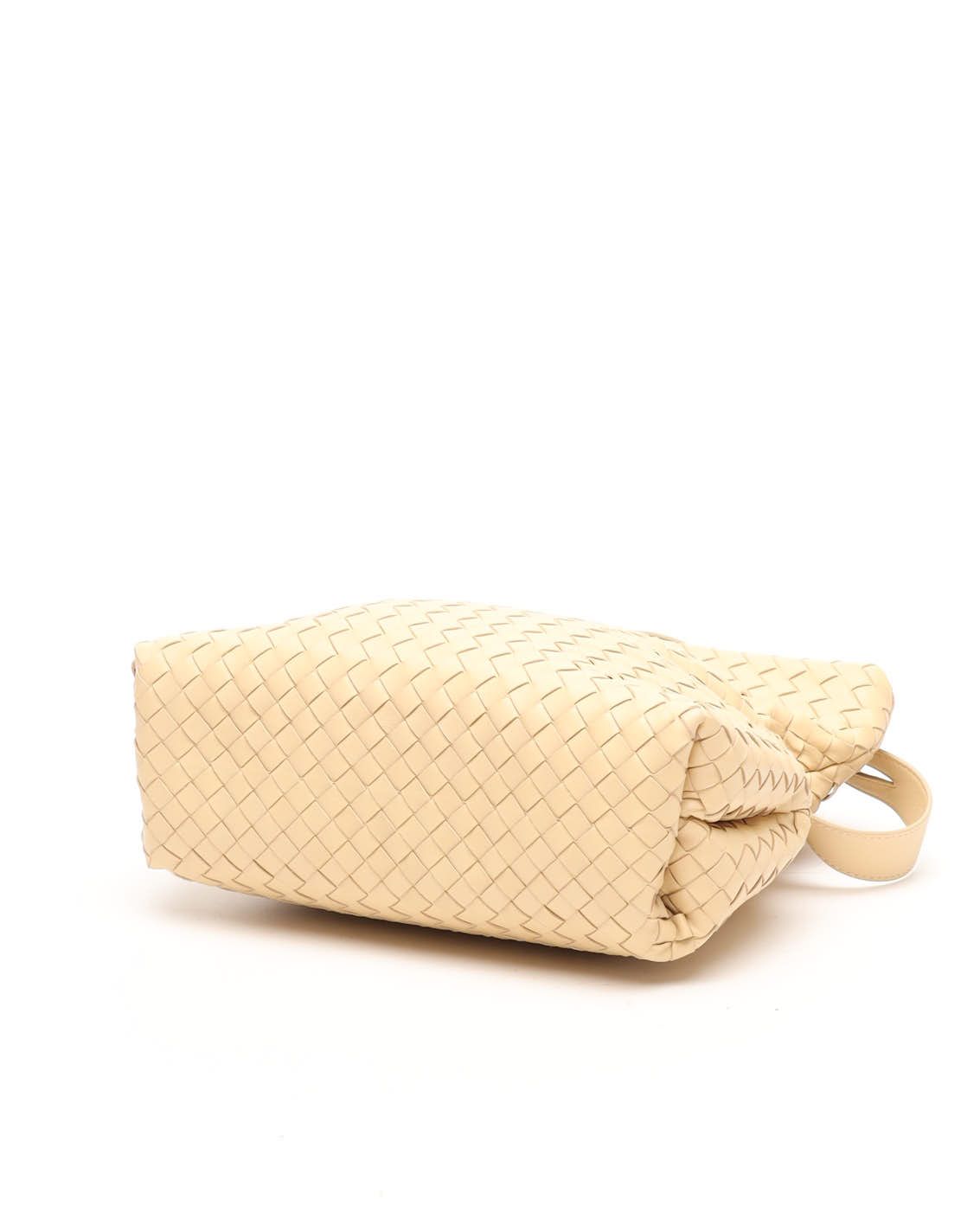 Bottega Veneta Intrecciato The Fold Bag In Neutral