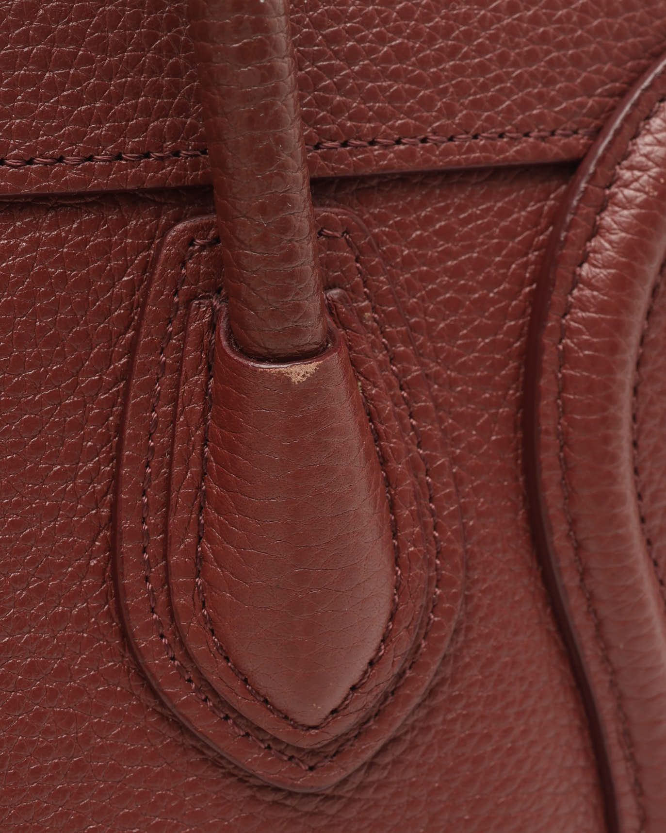 Celine Céline Luggage Nano Bag In Burgundy
