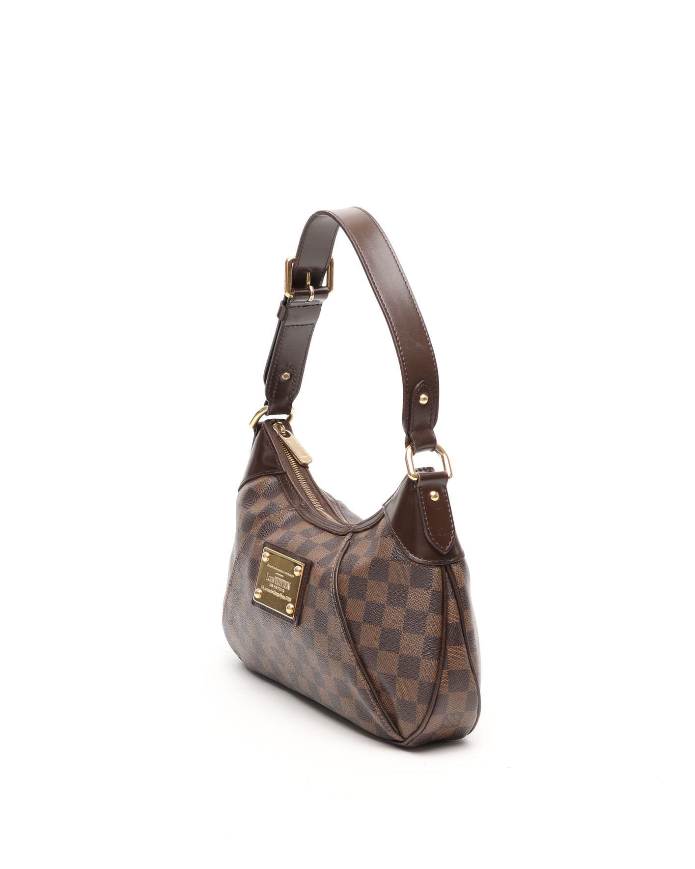 Pre-owned Louis Vuitton Damier Thames Pm Bag In Brown