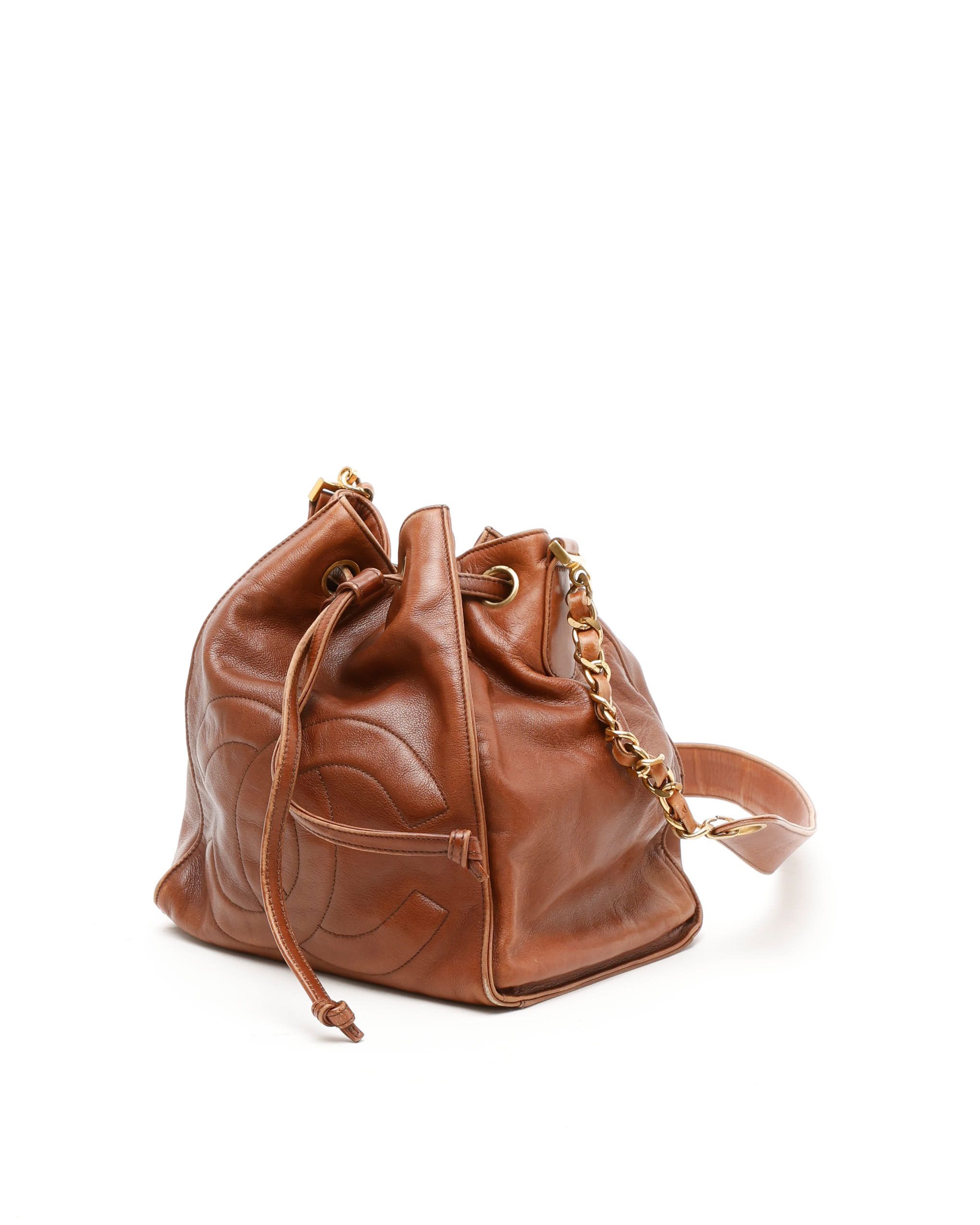 CHANEL Pre-owned Cc Bucket Bag In Brown