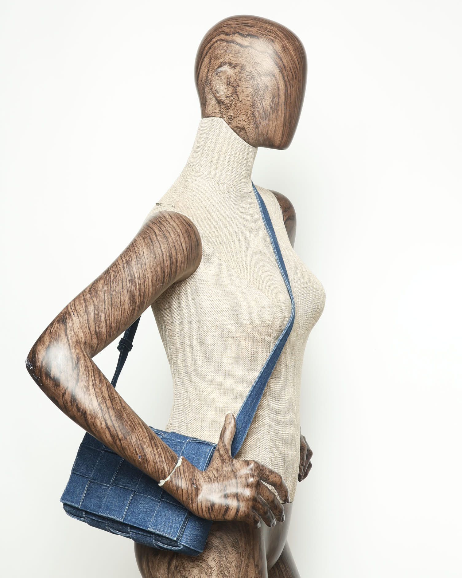 Bottega Veneta Denim Cassette Bag In Blue