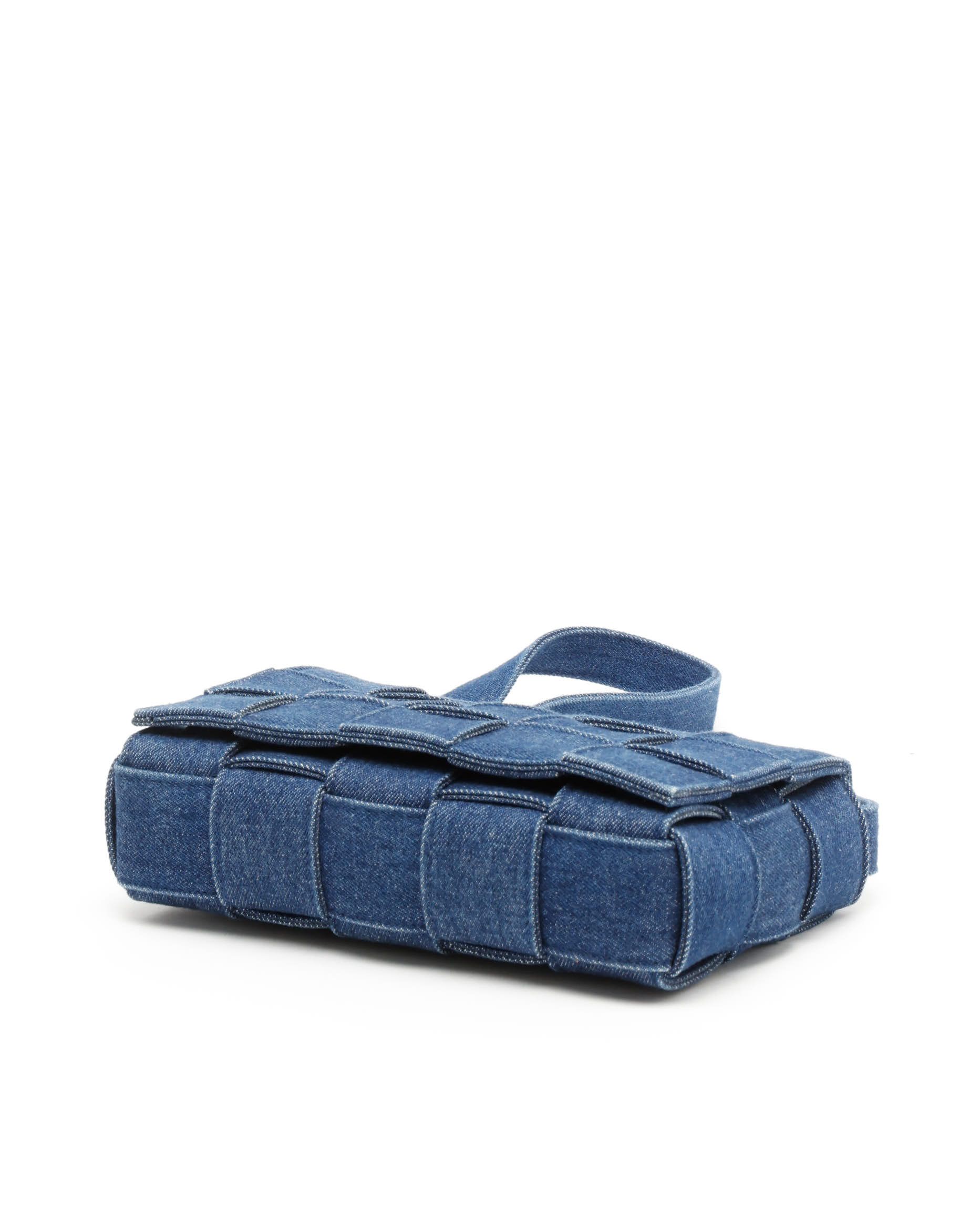 Bottega Veneta Denim Cassette Bag In Blue