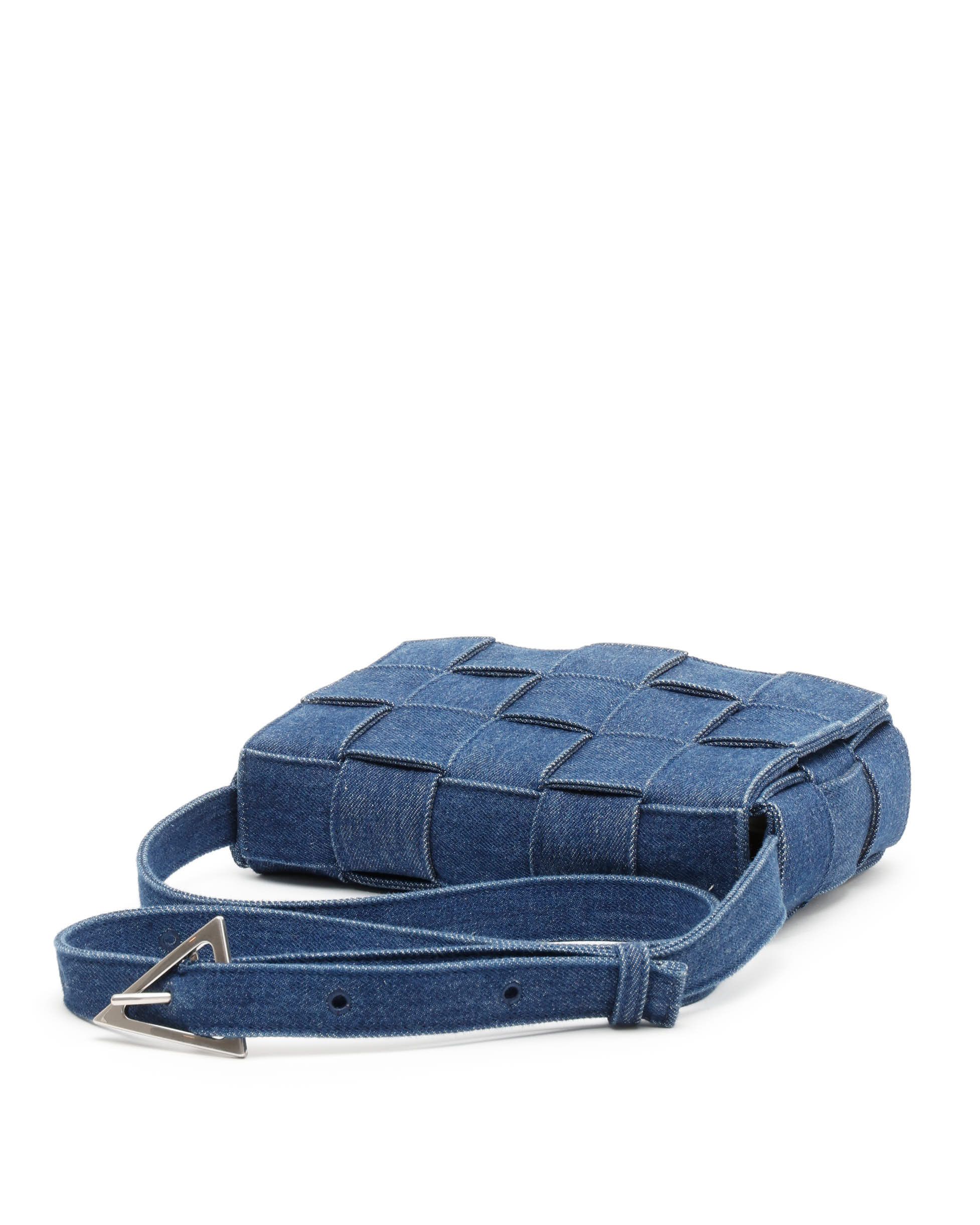 Bottega Veneta Denim Cassette Bag In Blue