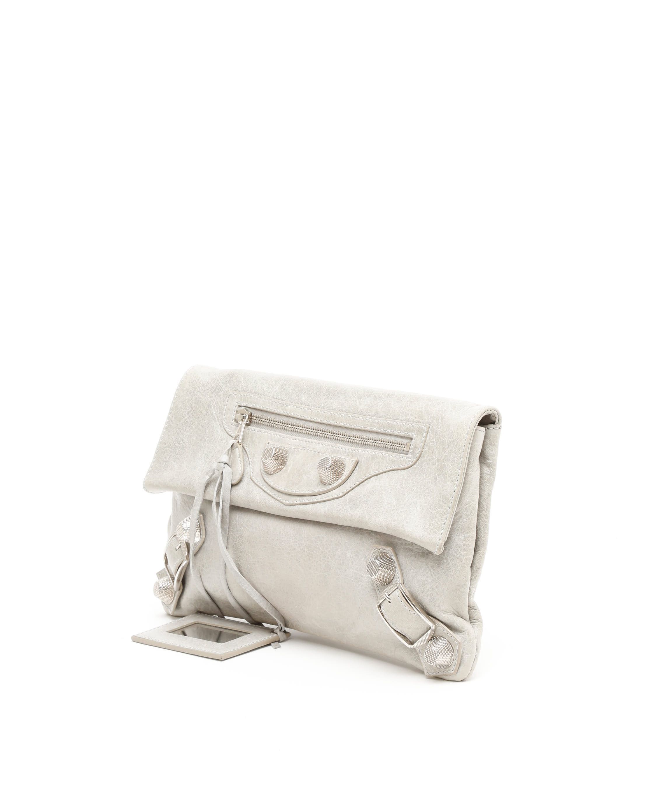 Balenciaga Giant Envelope Clutch In White