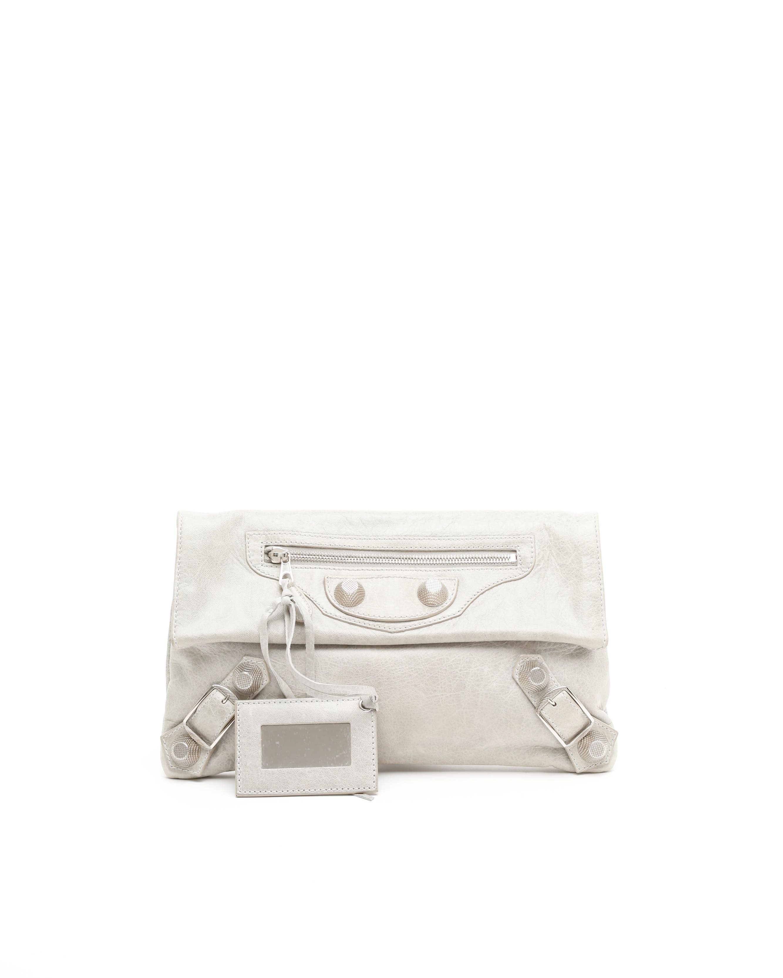 Balenciaga Giant Envelope Clutch In White