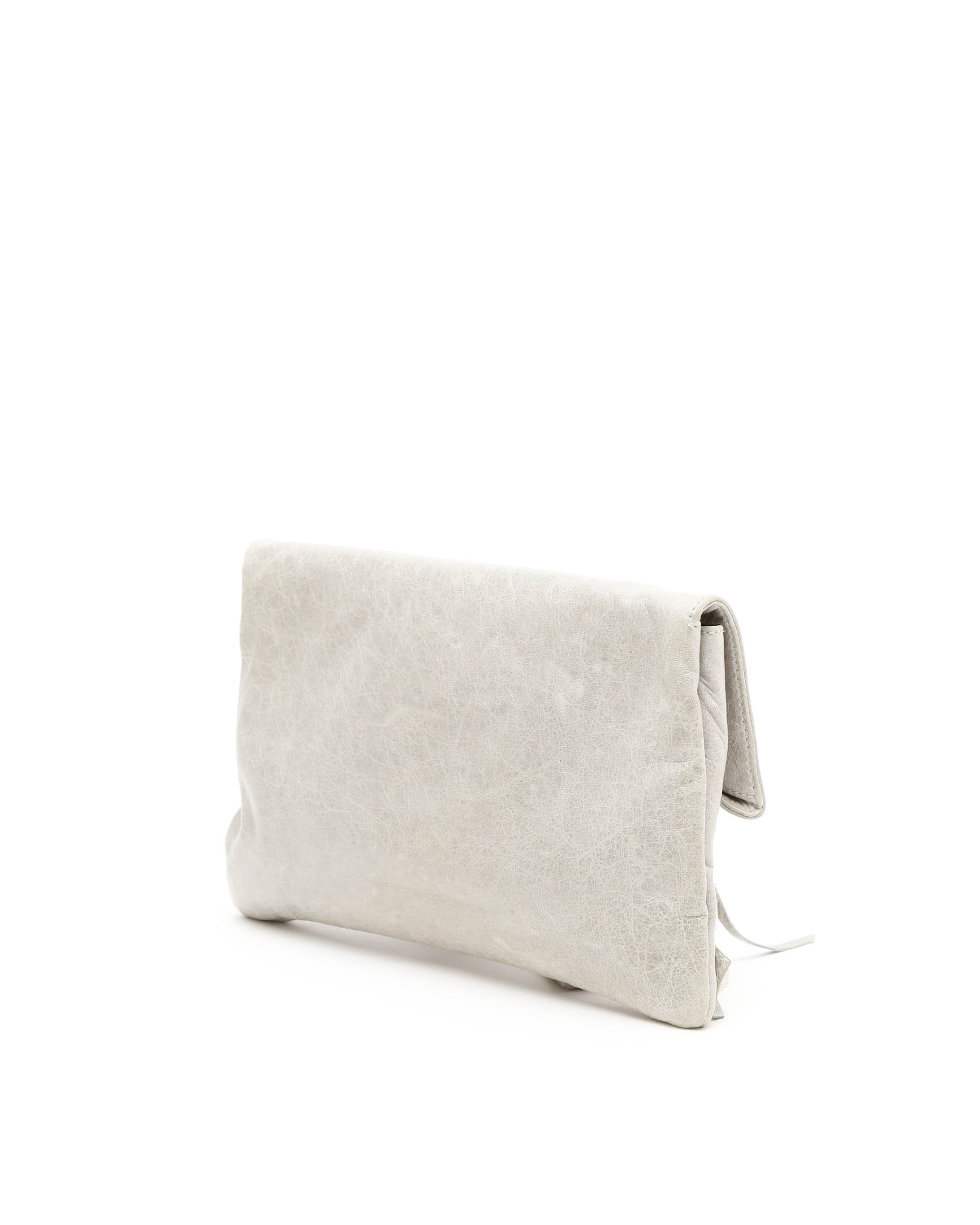 Balenciaga Giant Envelope Clutch In White