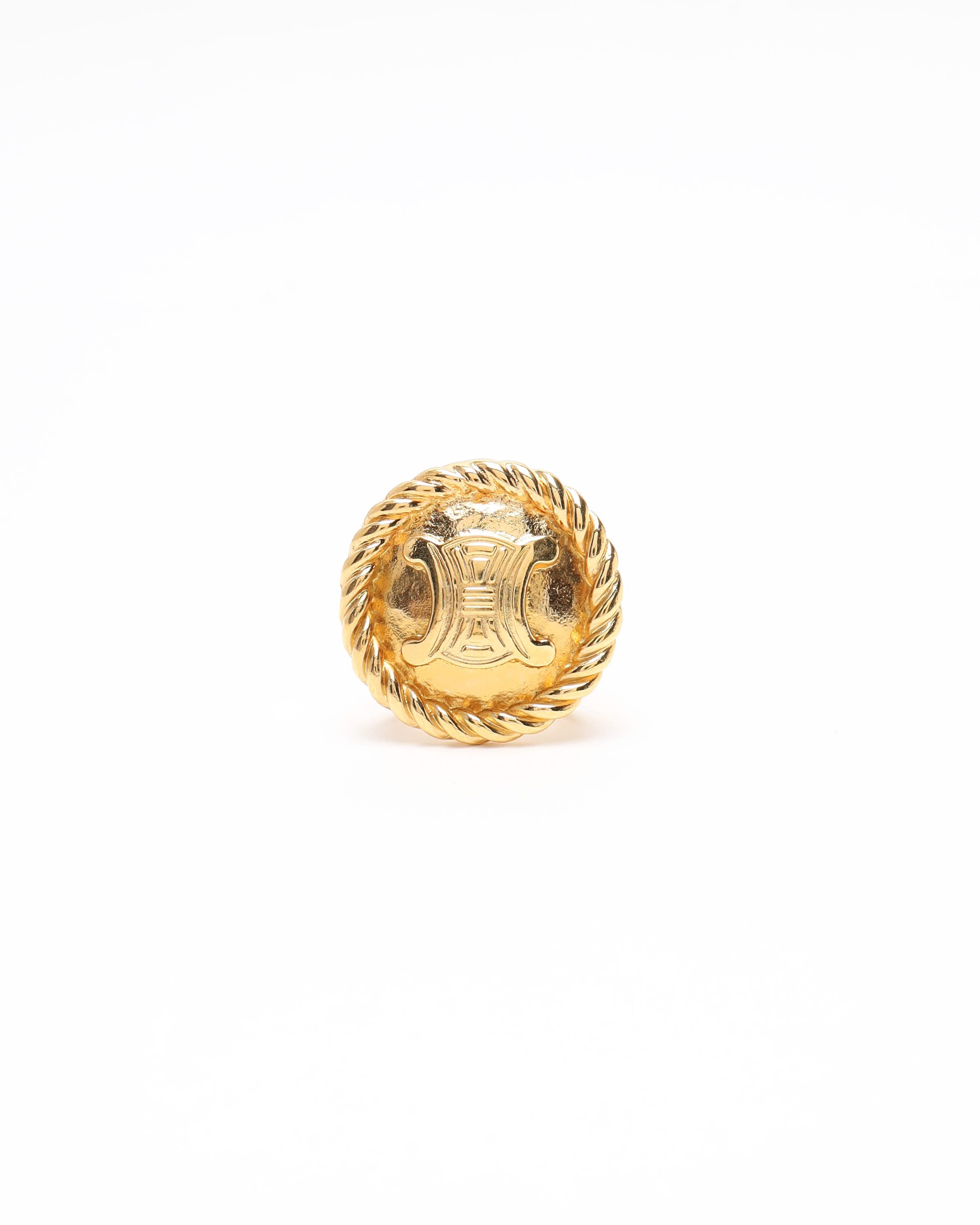Celine Céline Scarf Ring In Gold