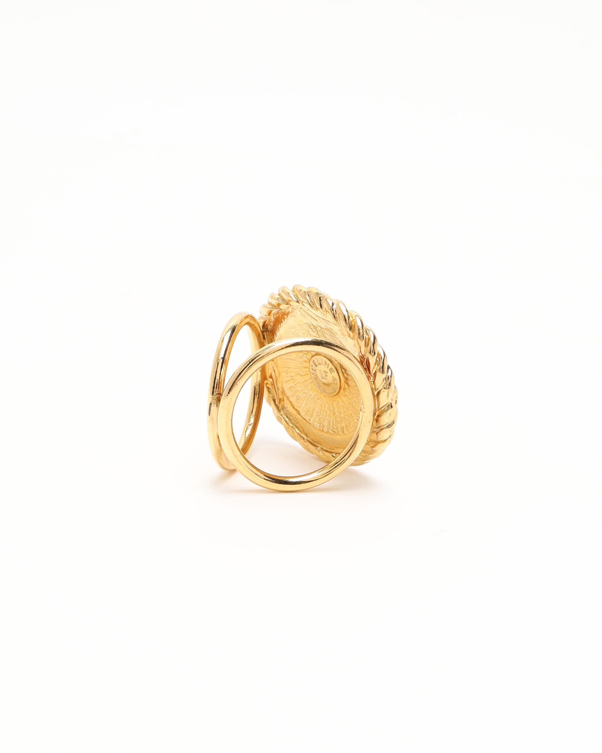 Celine Céline Scarf Ring In Gold