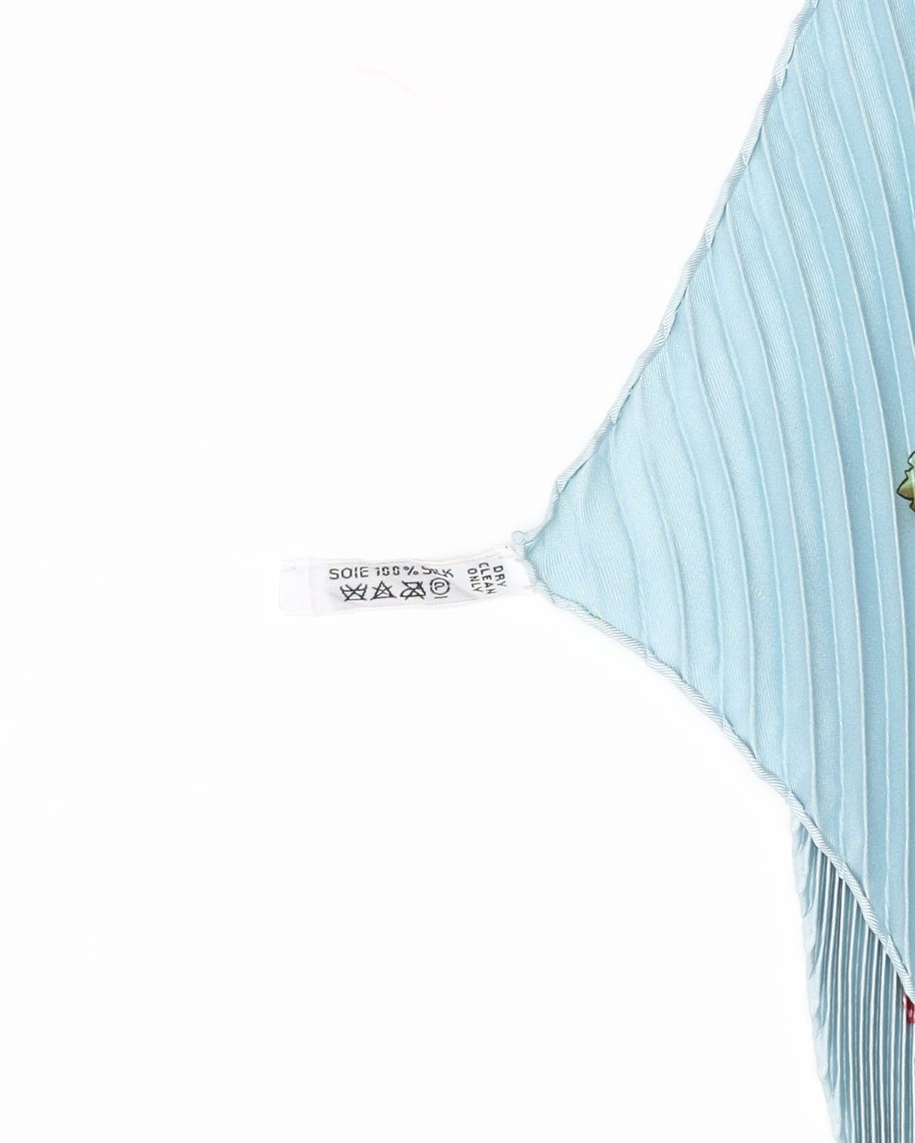 Pre-owned Hermes Hermès L'arbre De Soie Pleated Scarf 130 In Multi