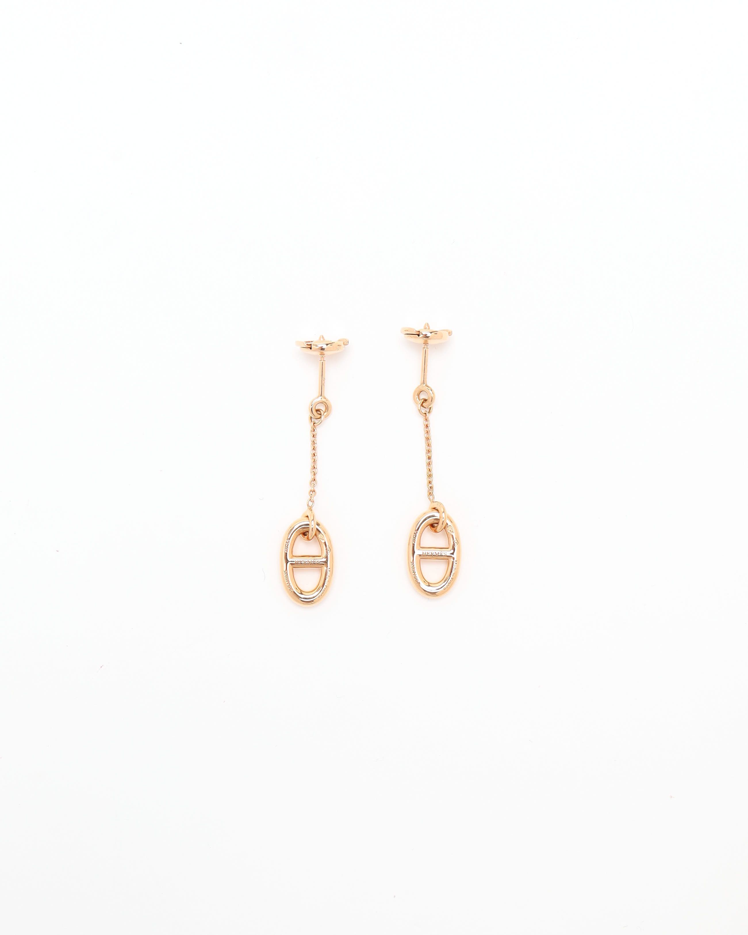 Pre-owned Hermes Hermès Farandole 18kt Rose Gold Earrings