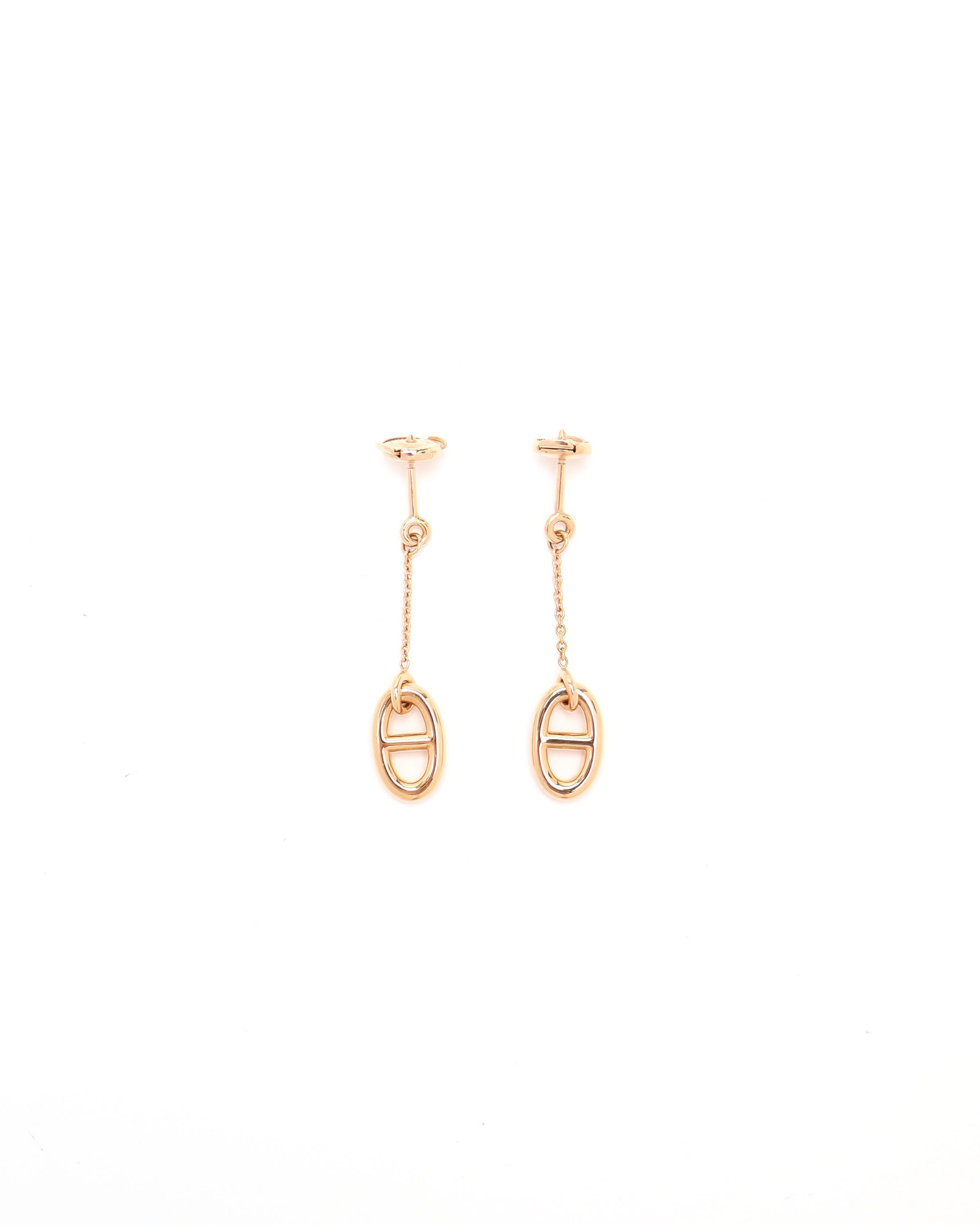 Pre-owned Hermes Hermès Farandole 18kt Rose Gold Earrings