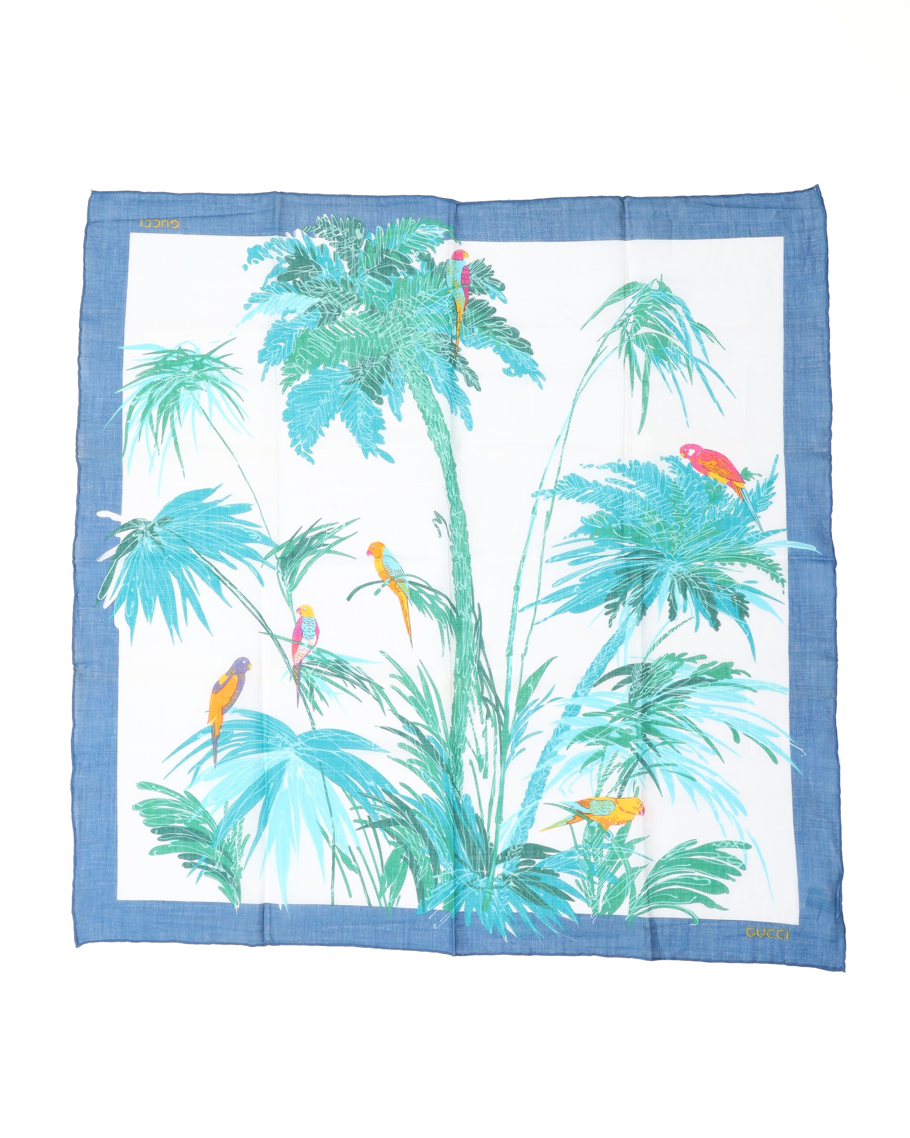 Gucci Cotton Scarf, 70 In Multi