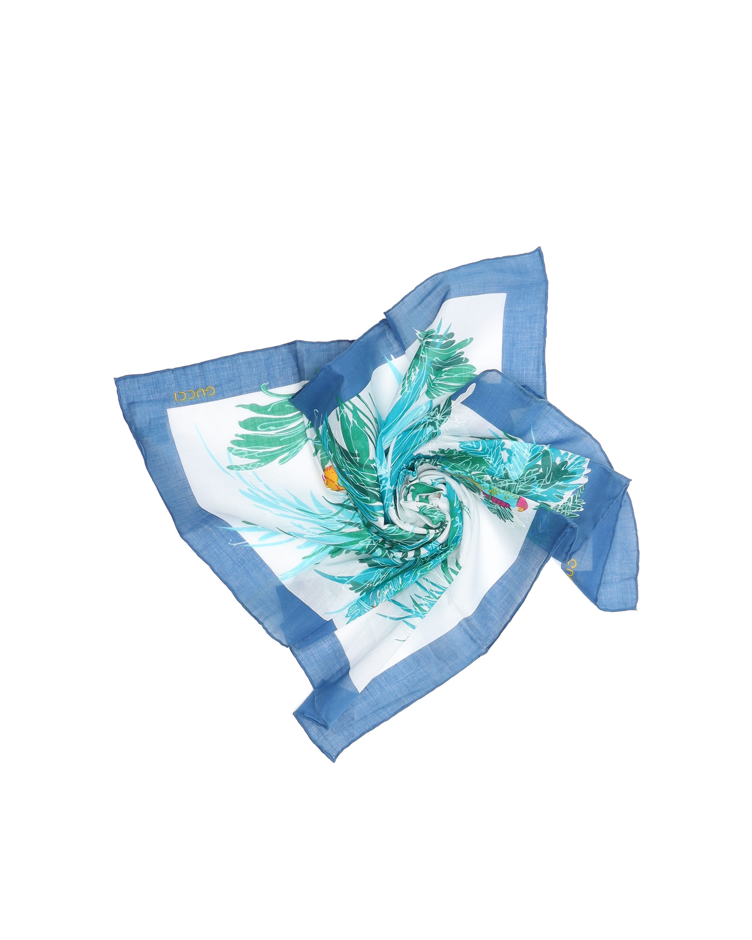 Gucci Cotton Scarf, 70 In Multi