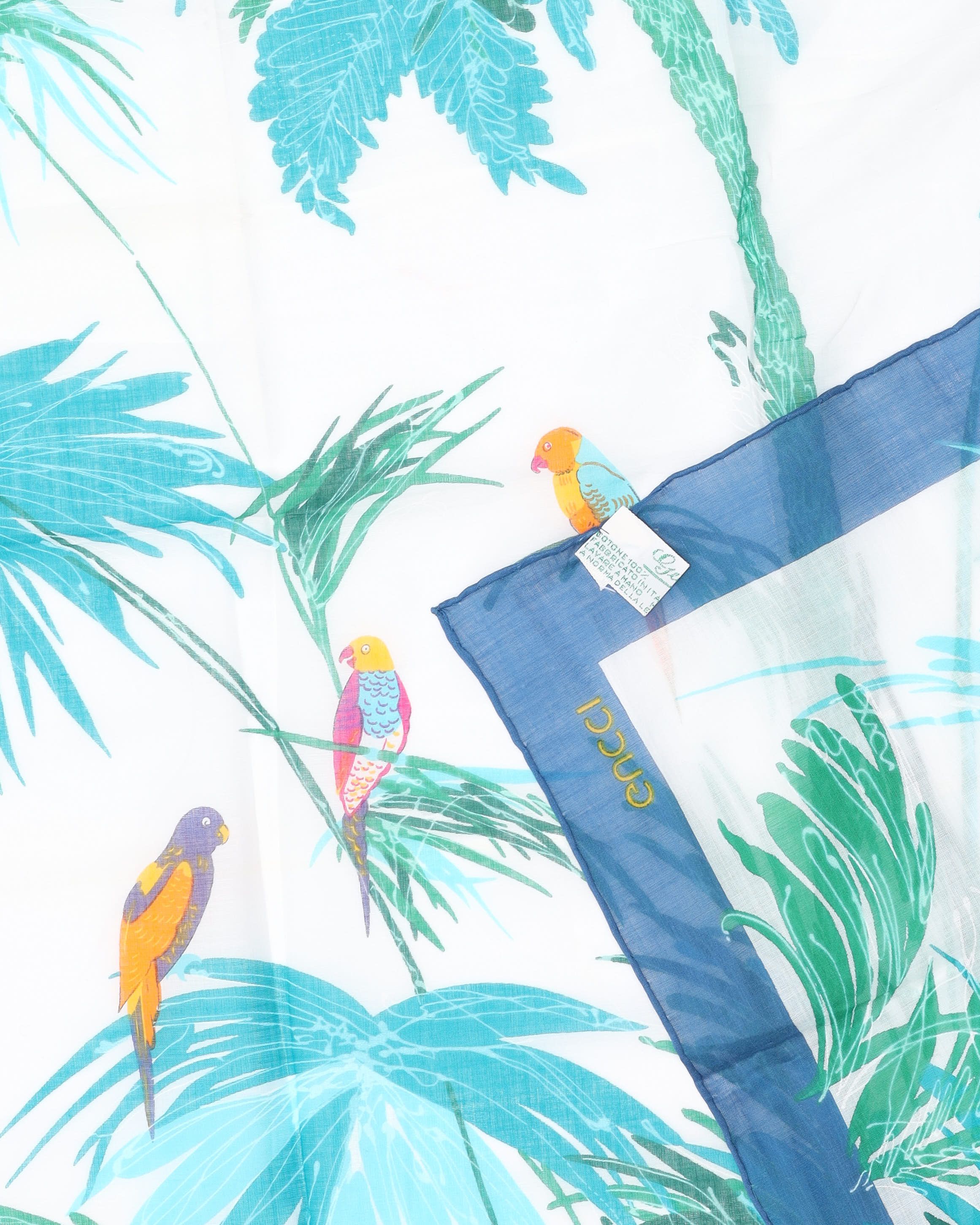 Gucci Cotton Scarf, 70 In Multi