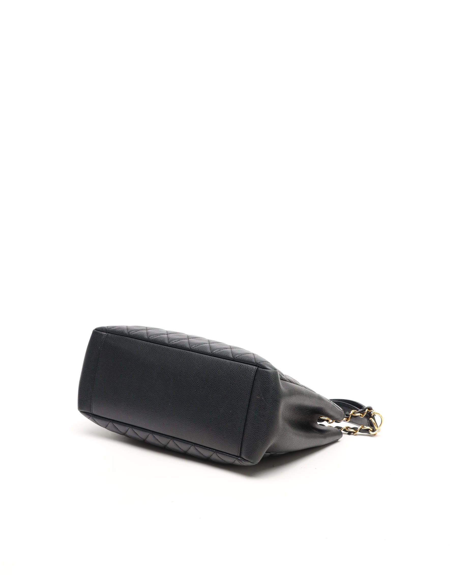 CHANEL Pre-owned Caviar Grand Shopping Gst Tote Bag In Black