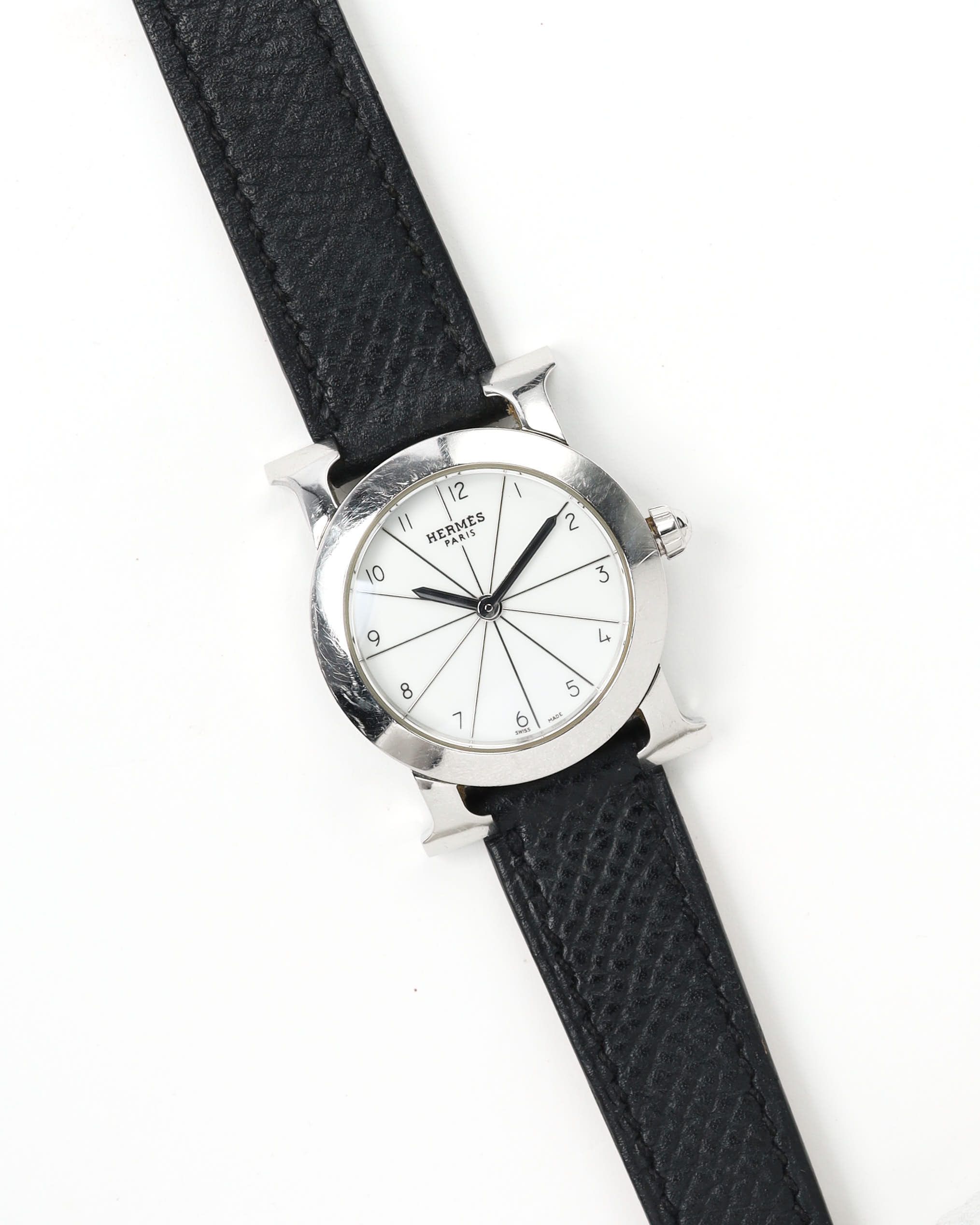 HERMES Pre-owned Hermès Heure H Ronde 25mm Ref Hr1.210 Watch In White