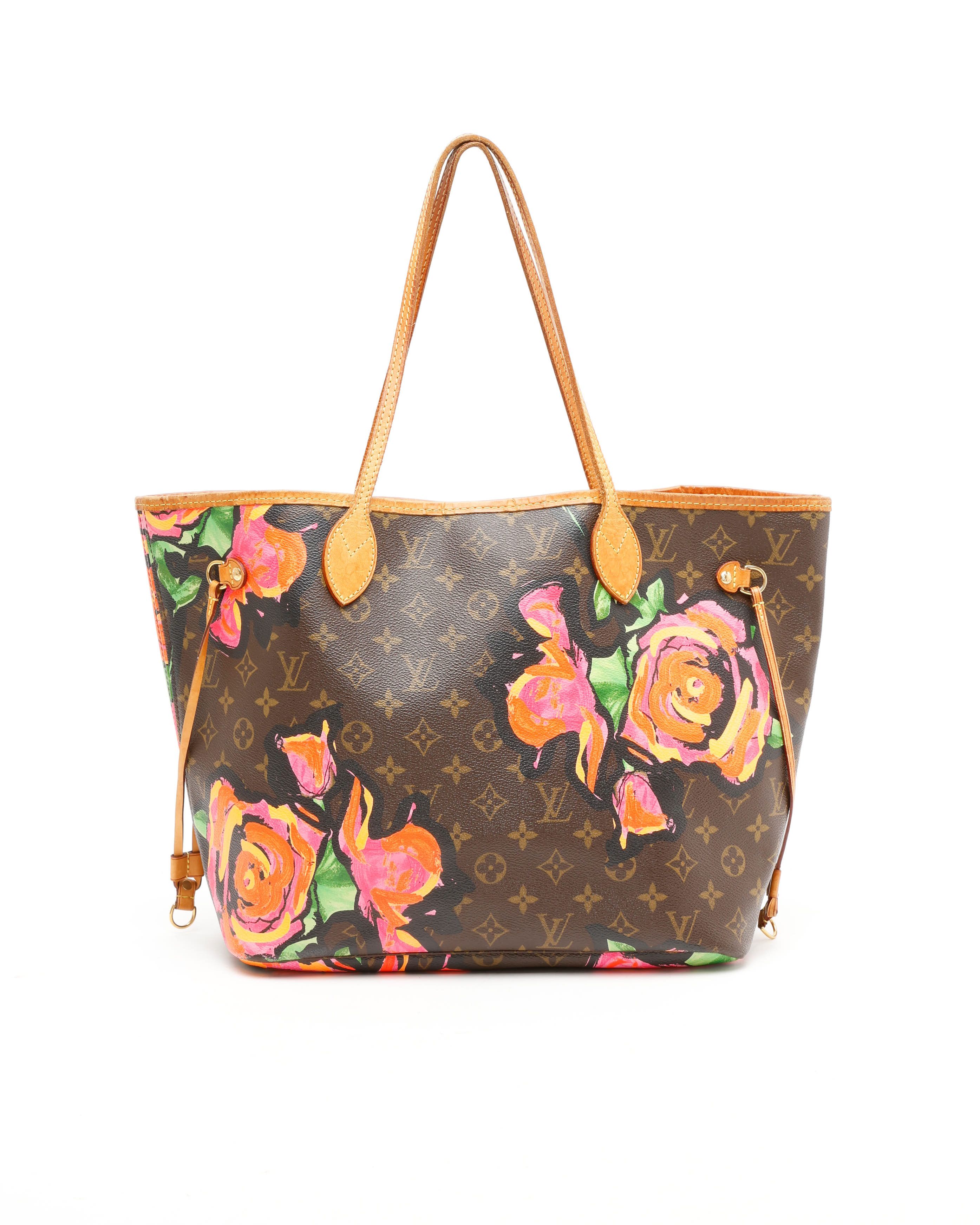 Pre-owned Louis Vuitton Stephen Sprouse Monogram Rose Neverfull Mm Tote Bag In Multi