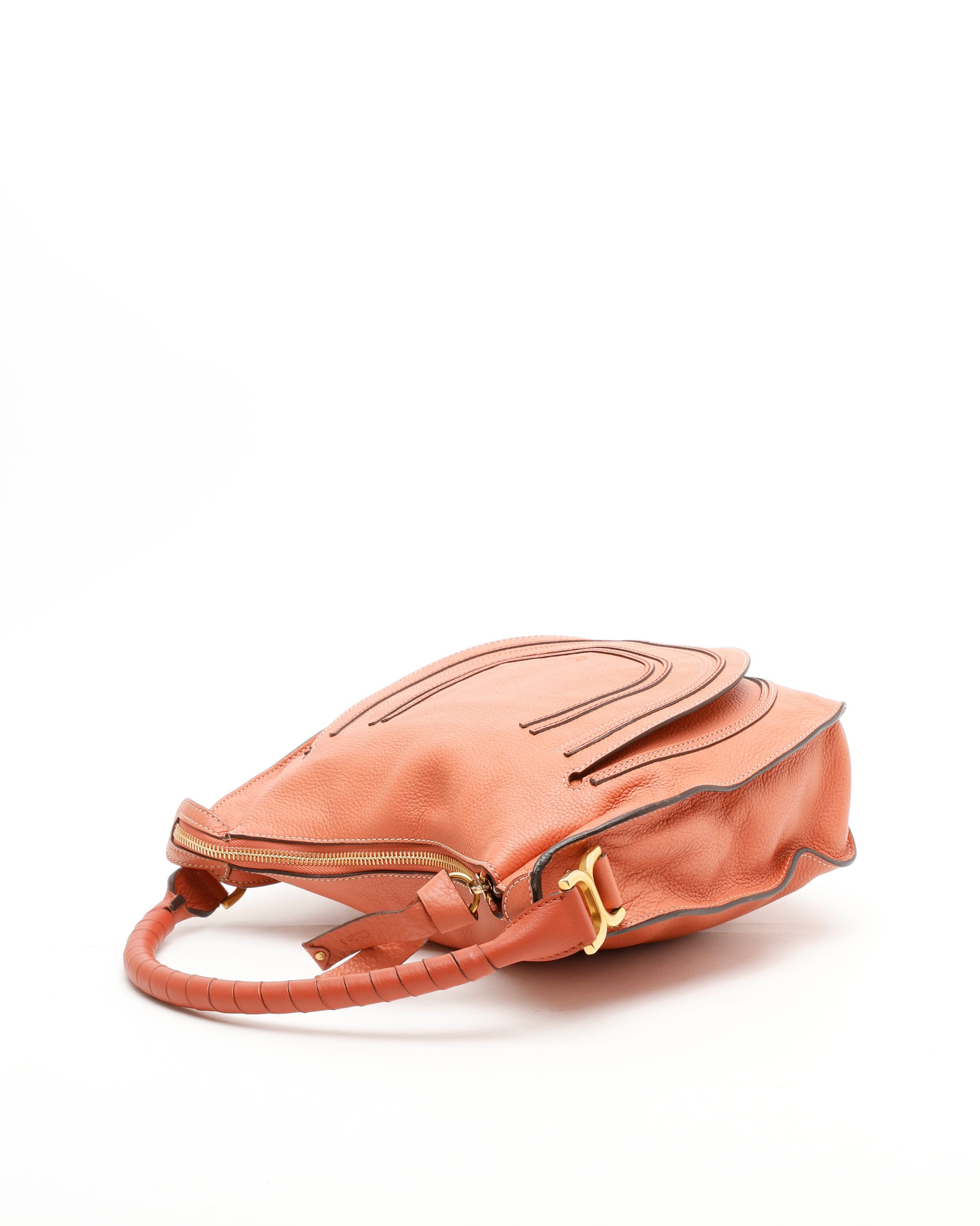 Chloé Double Marcie Shoulder Bag In Orange