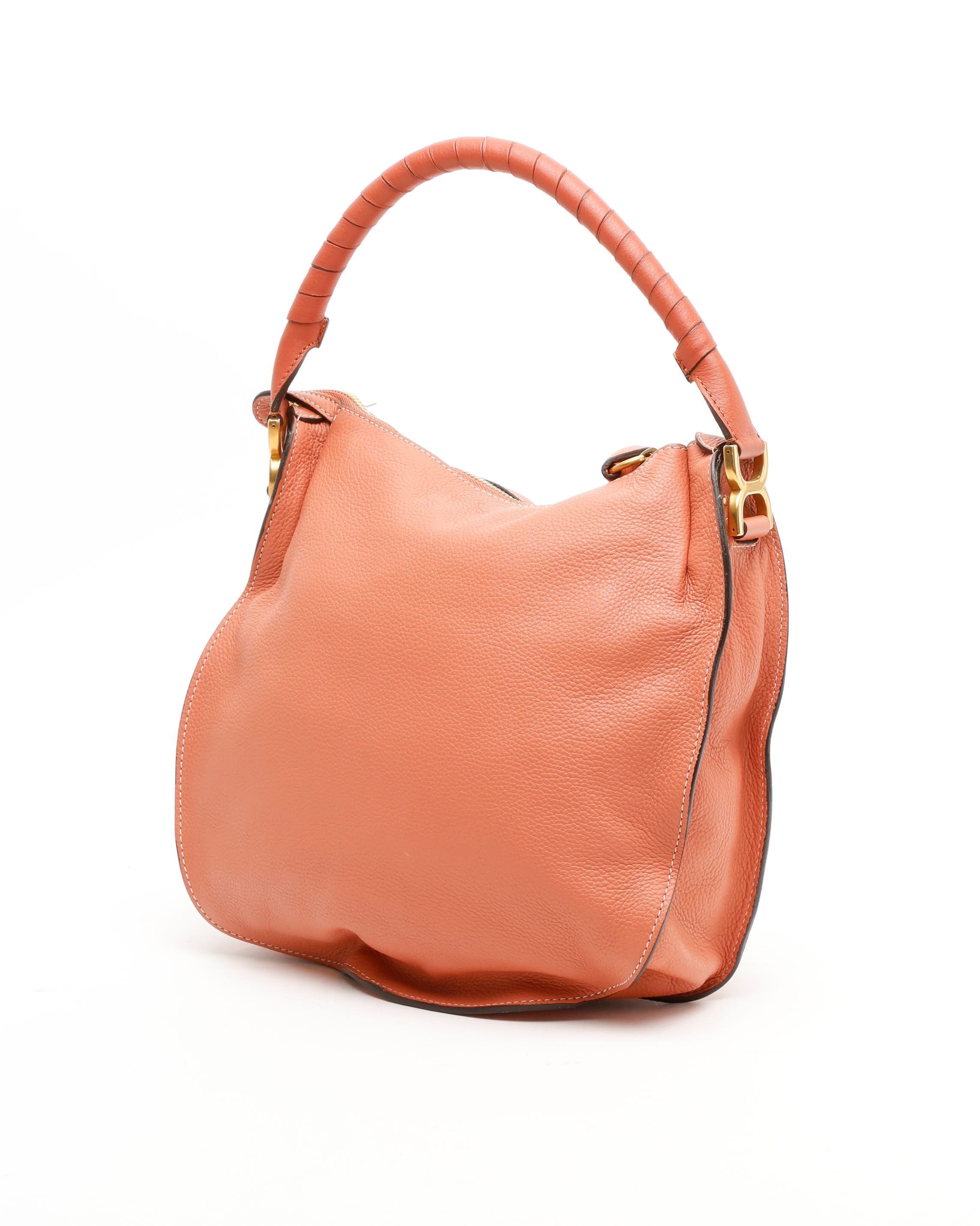 Chloé Double Marcie Shoulder Bag In Orange