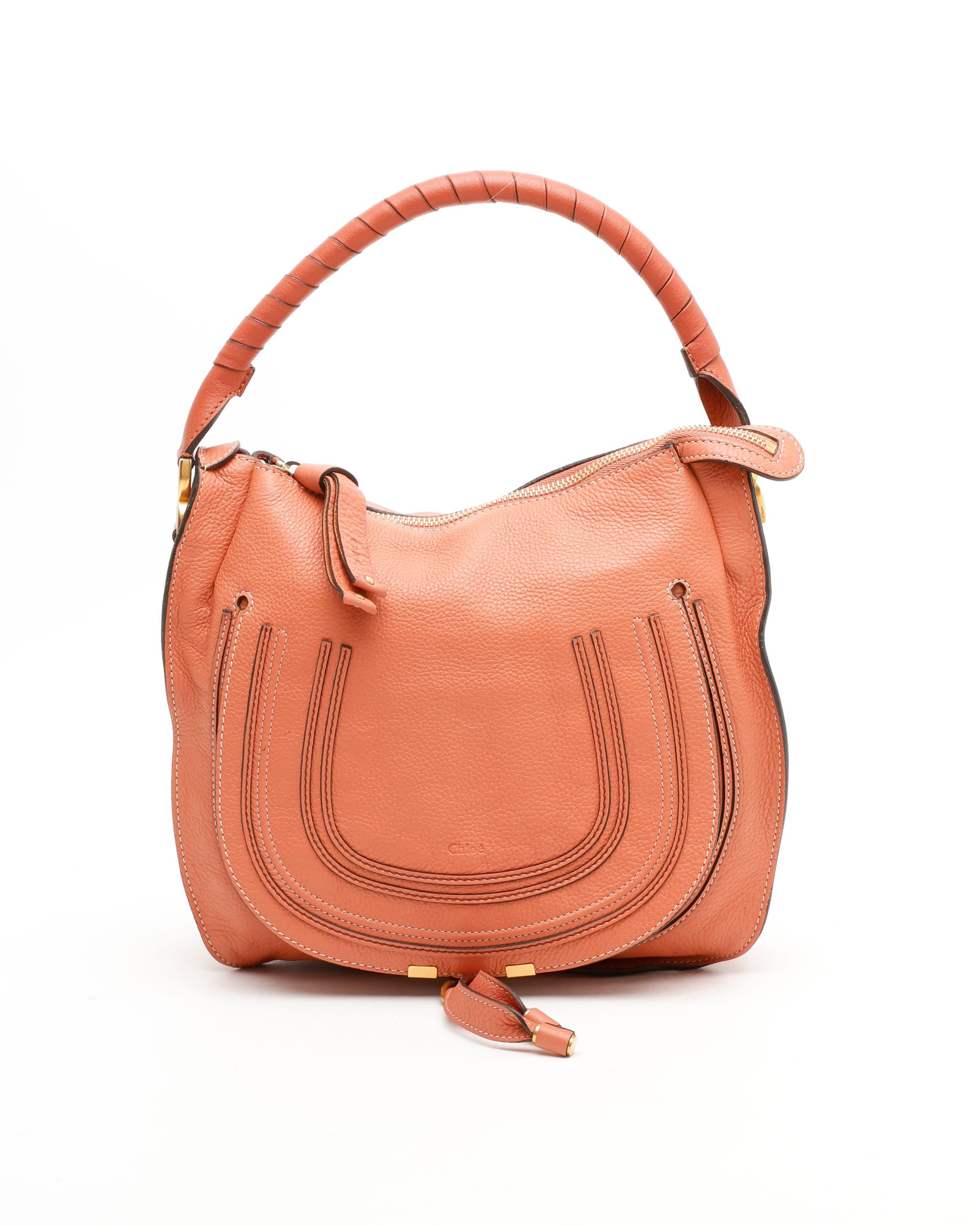 Chloé Double Marcie Shoulder Bag In Orange