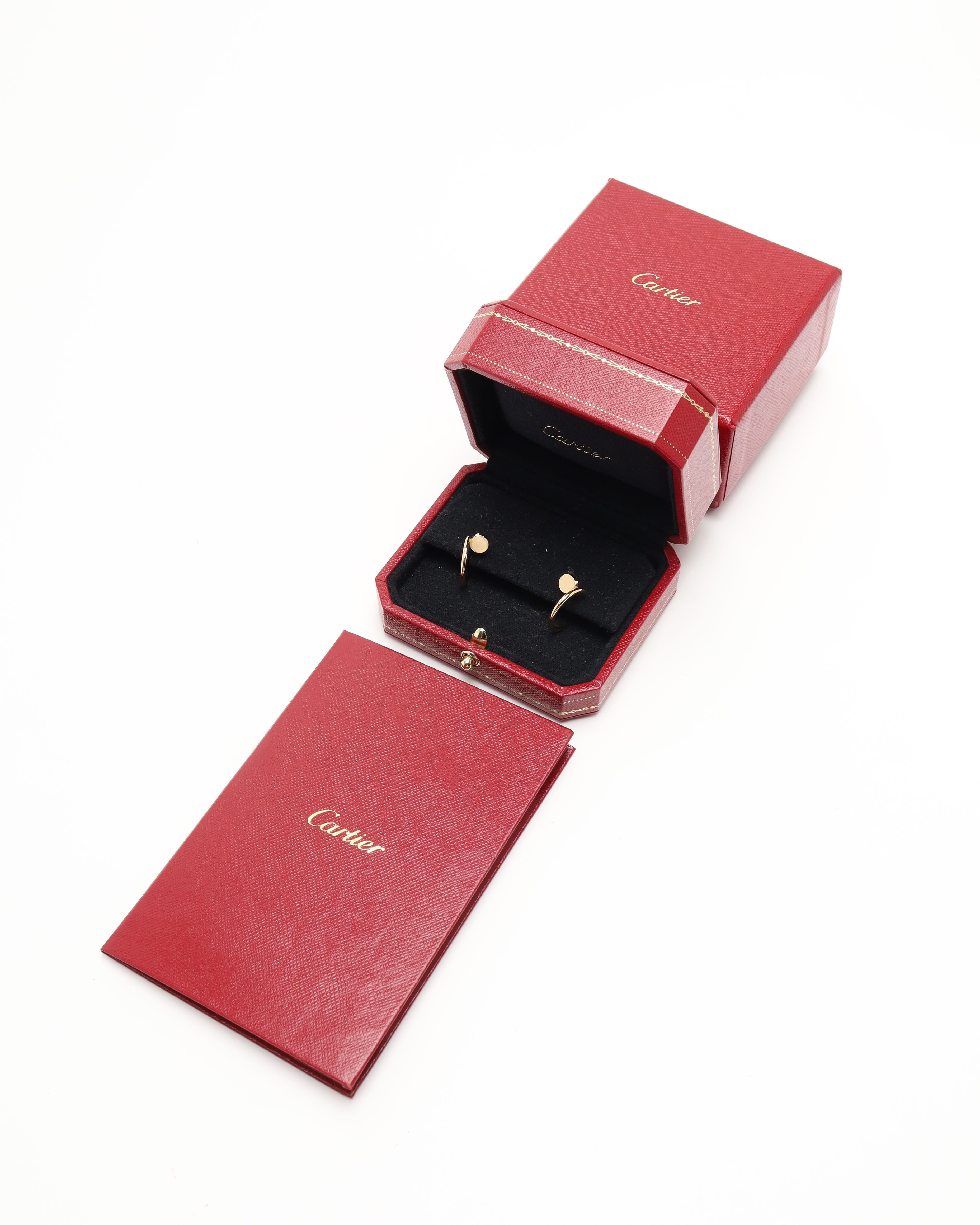 Cartier Juste Un Clou Hoop Earrings, Small Model In Yellow