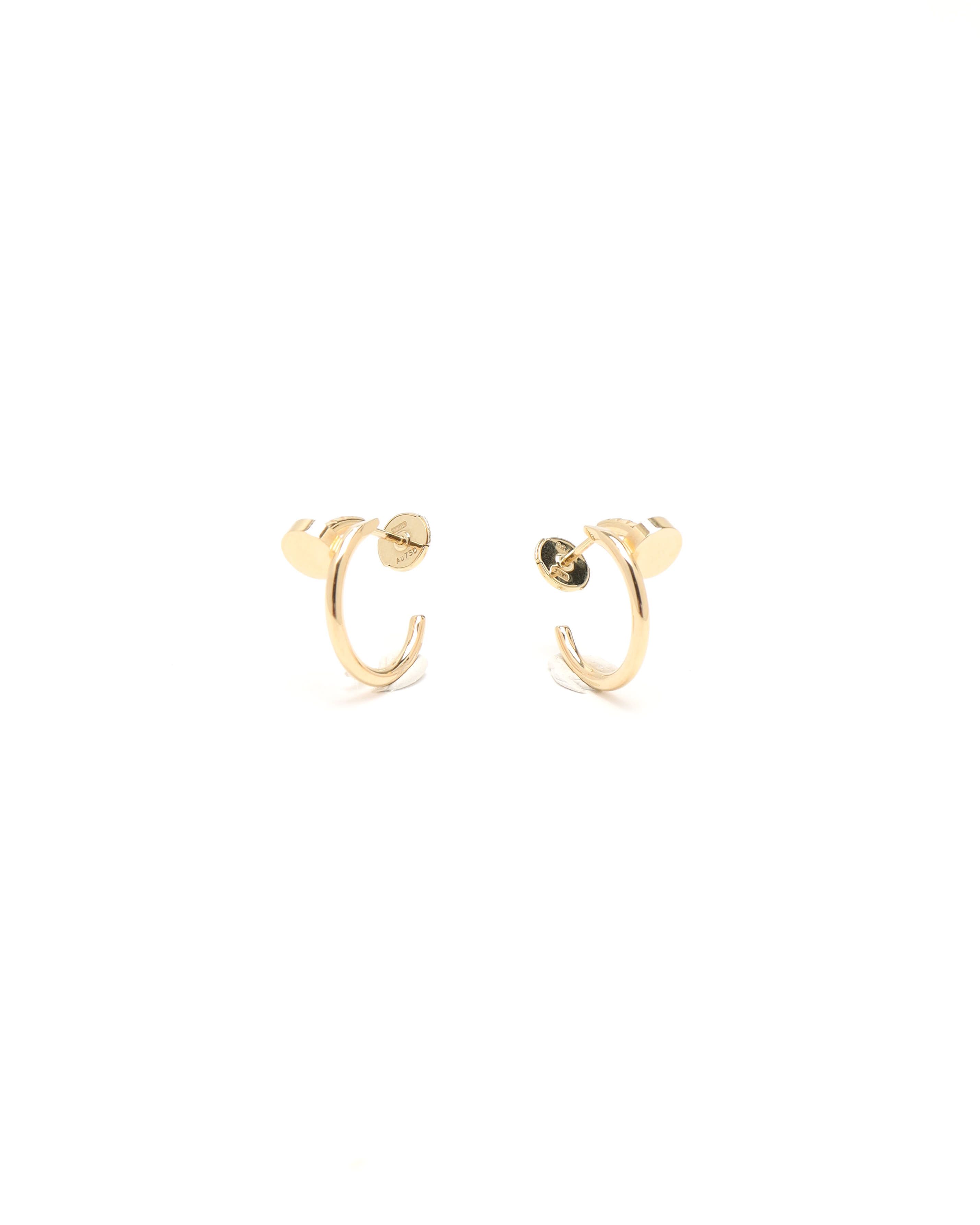 Cartier Juste Un Clou Hoop Earrings, Small Model In Yellow