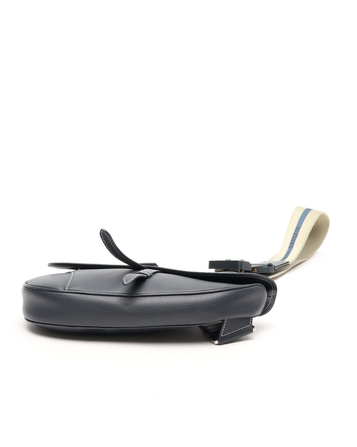 Dior Christian  Homme Saddle Bag In Blue