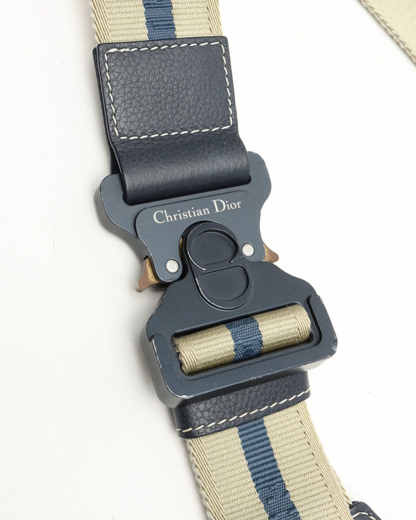 Dior Christian  Homme Saddle Bag In Blue