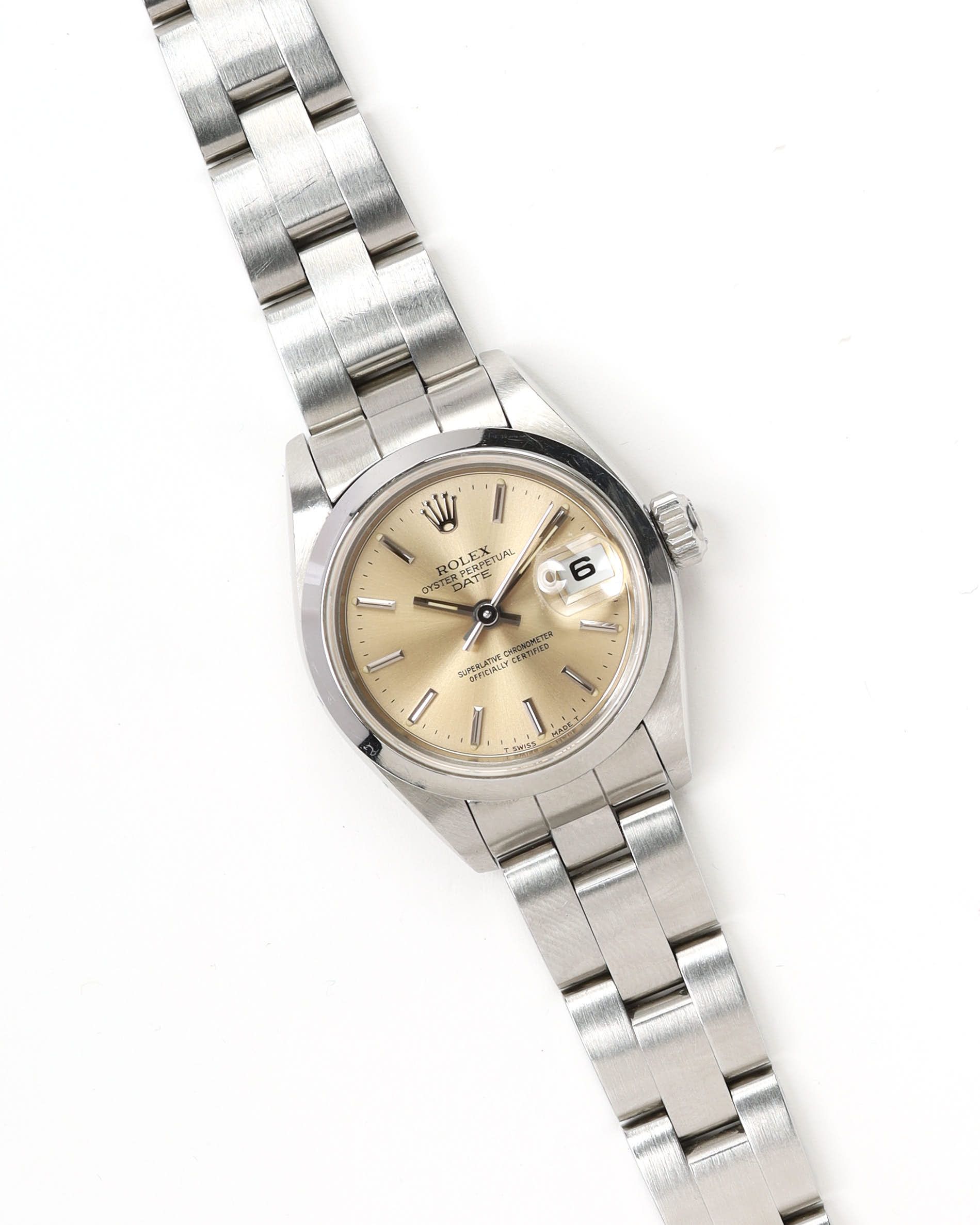 Rolex Lady-oyster Perpetual 26mm Ref 69160 1993 Watch In Metallic